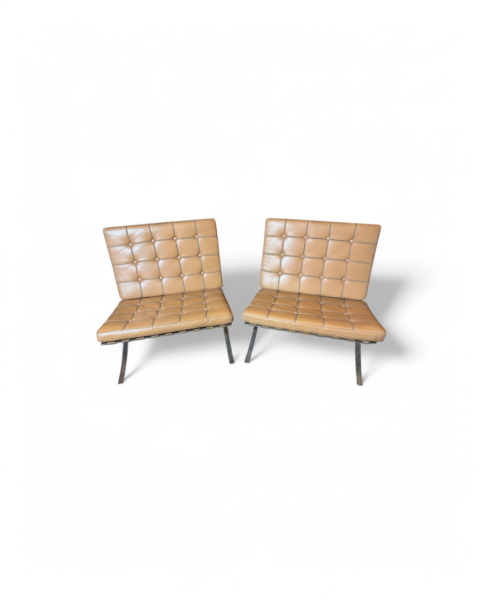 Original Barcelona Chair, Leather Modernist tan peach - Original (With Tag)
