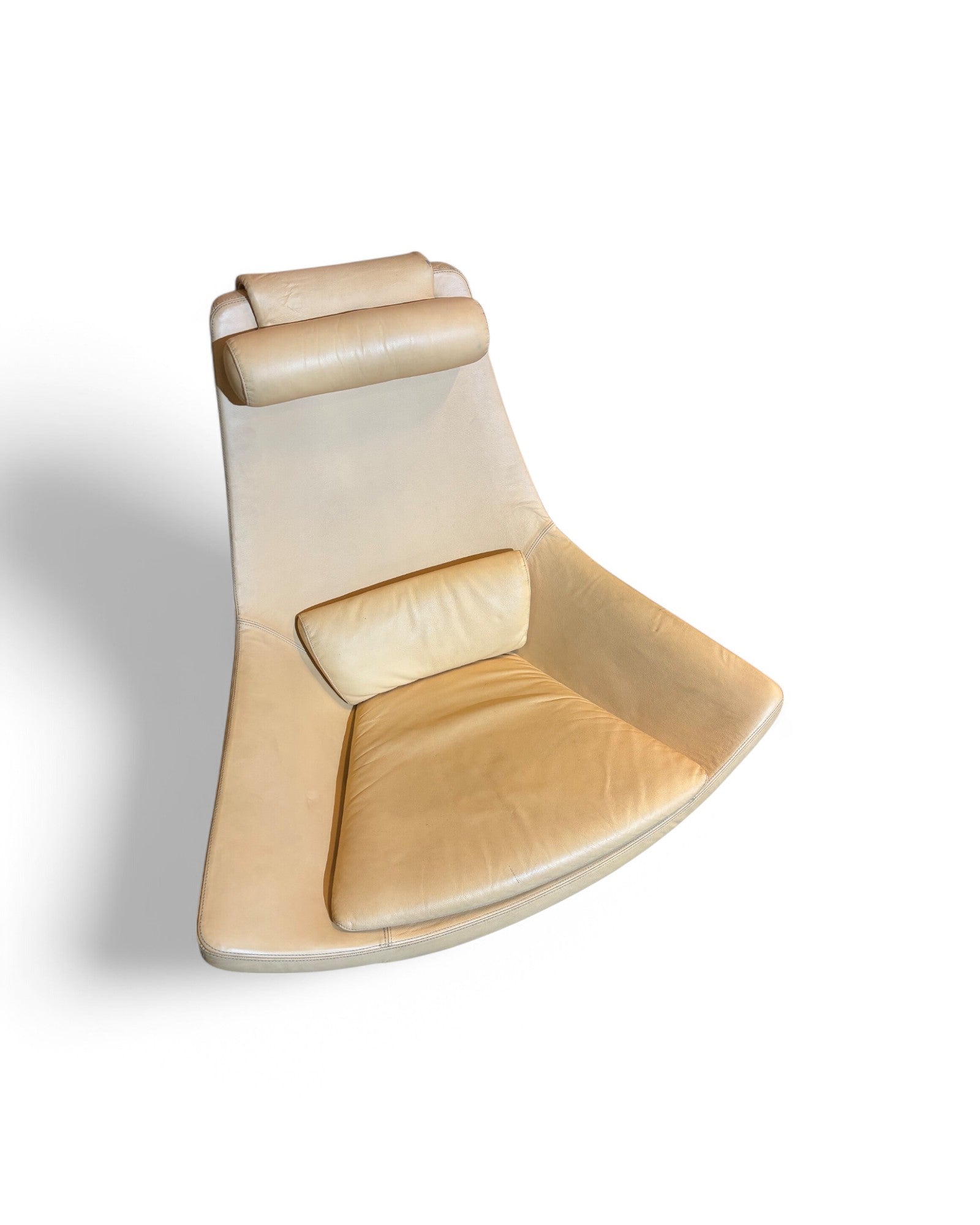 Metropolitan Cream Leather Swivel Armchair