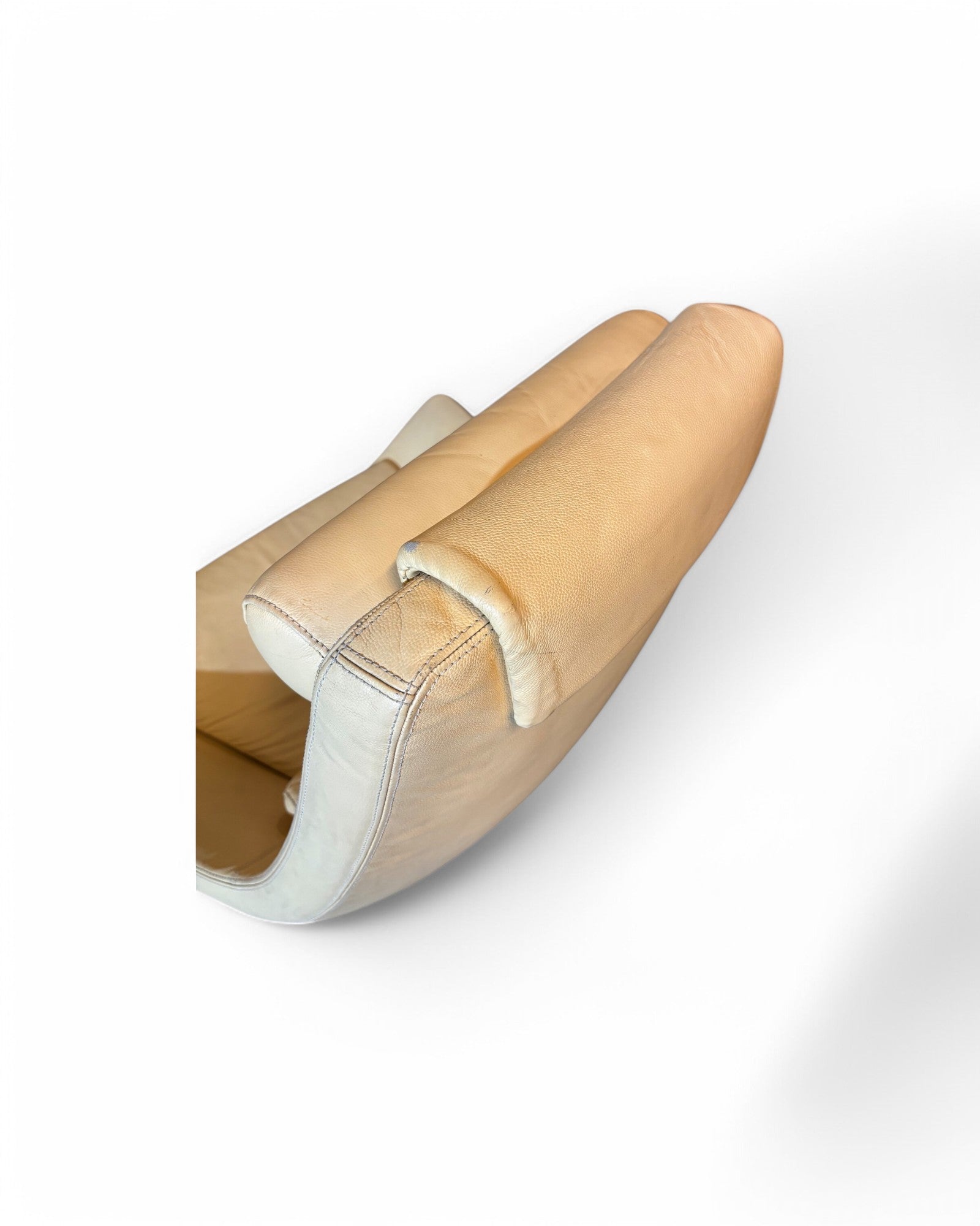 Metropolitan Cream Leather Swivel Armchair