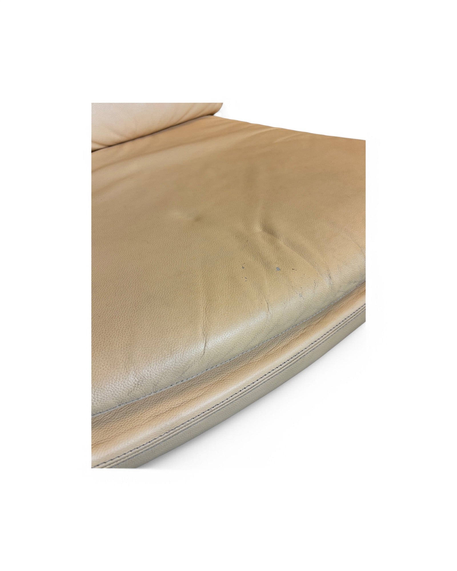 Metropolitan Cream Leather Swivel Armchair