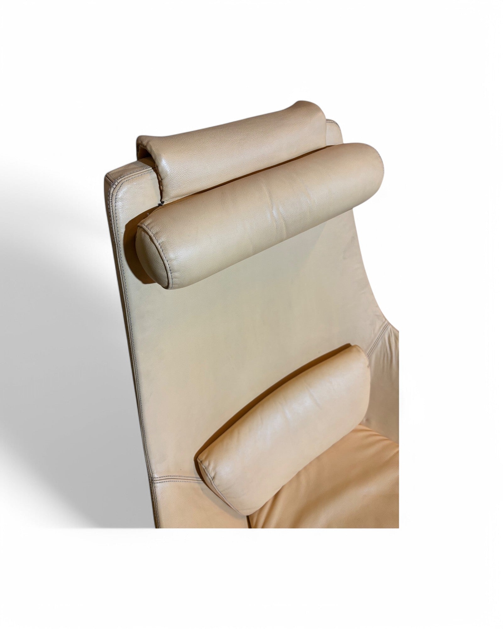 Metropolitan Cream Leather Swivel Armchair