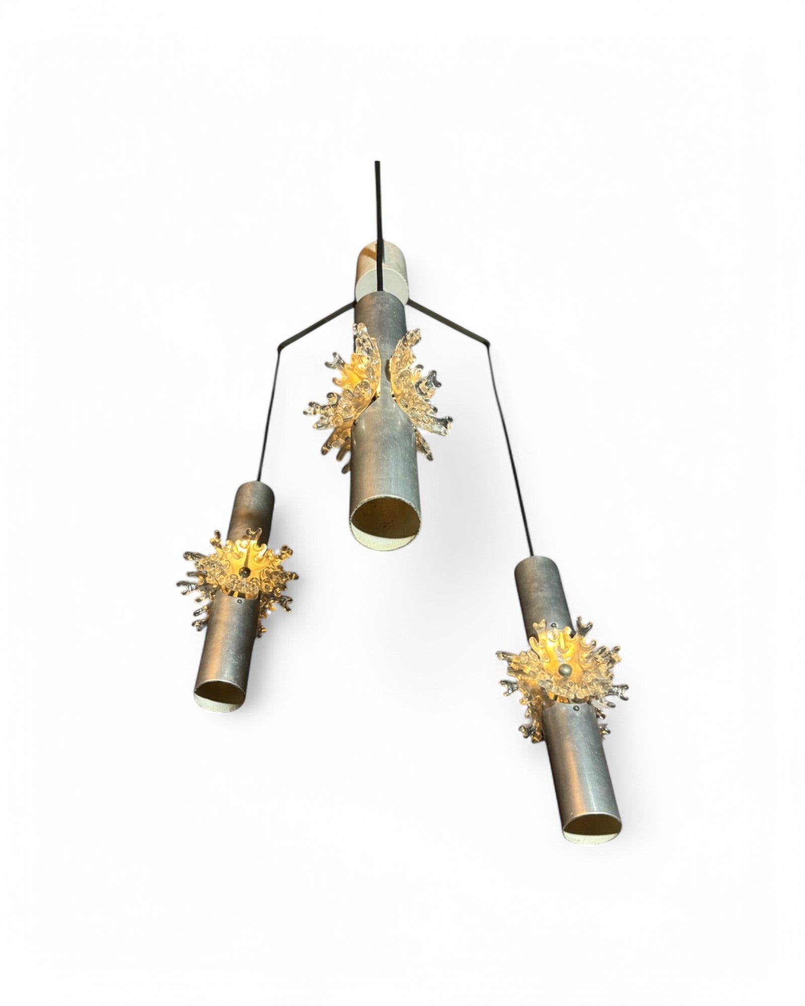 Splashing Agua Tubular - Droplet Stainless Steel Chandelier