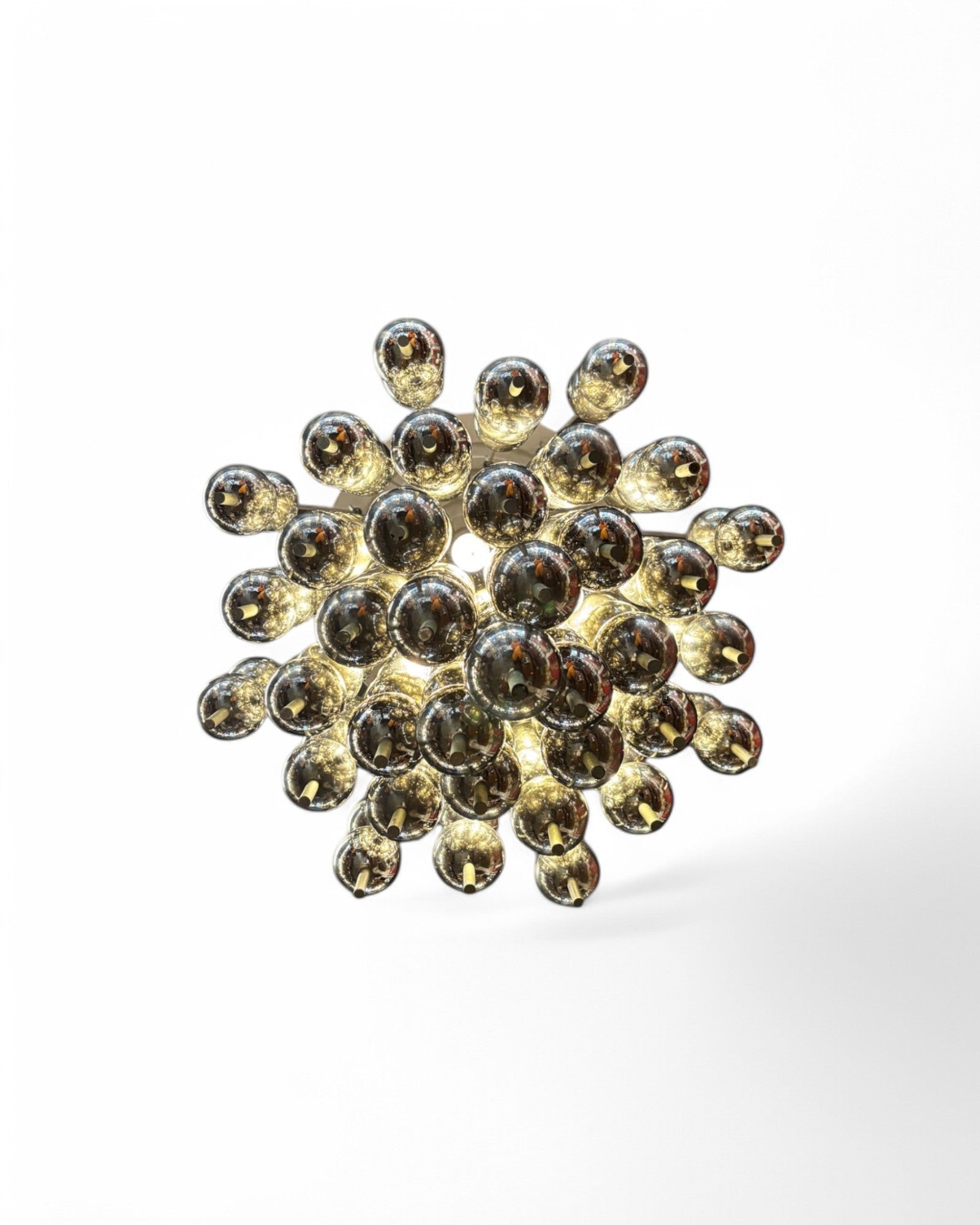 Art Deco Molecule Stainless Chandelier - 4 Bulbs