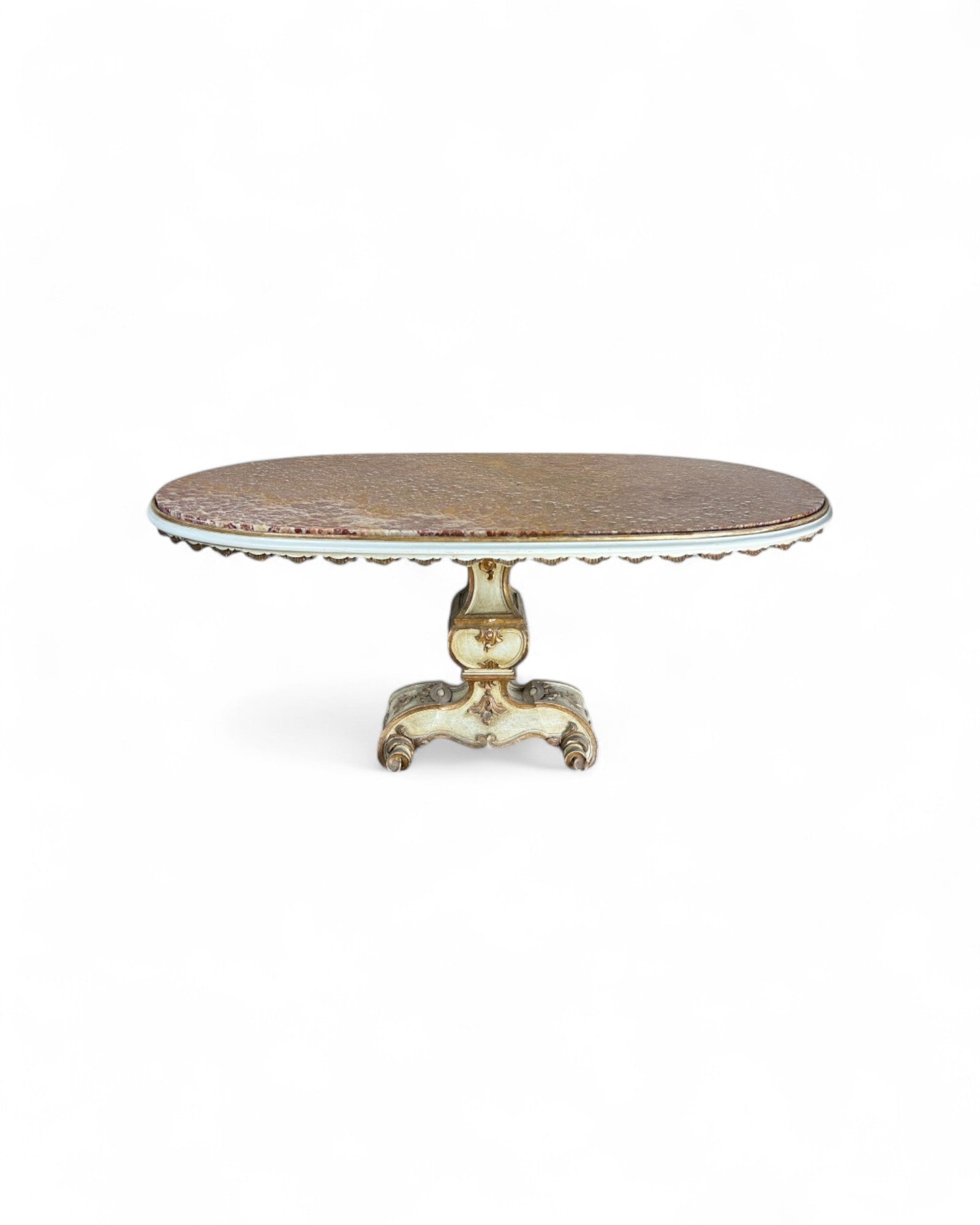 Italian Rossa Verona Red Onyx Marble Top Center Table