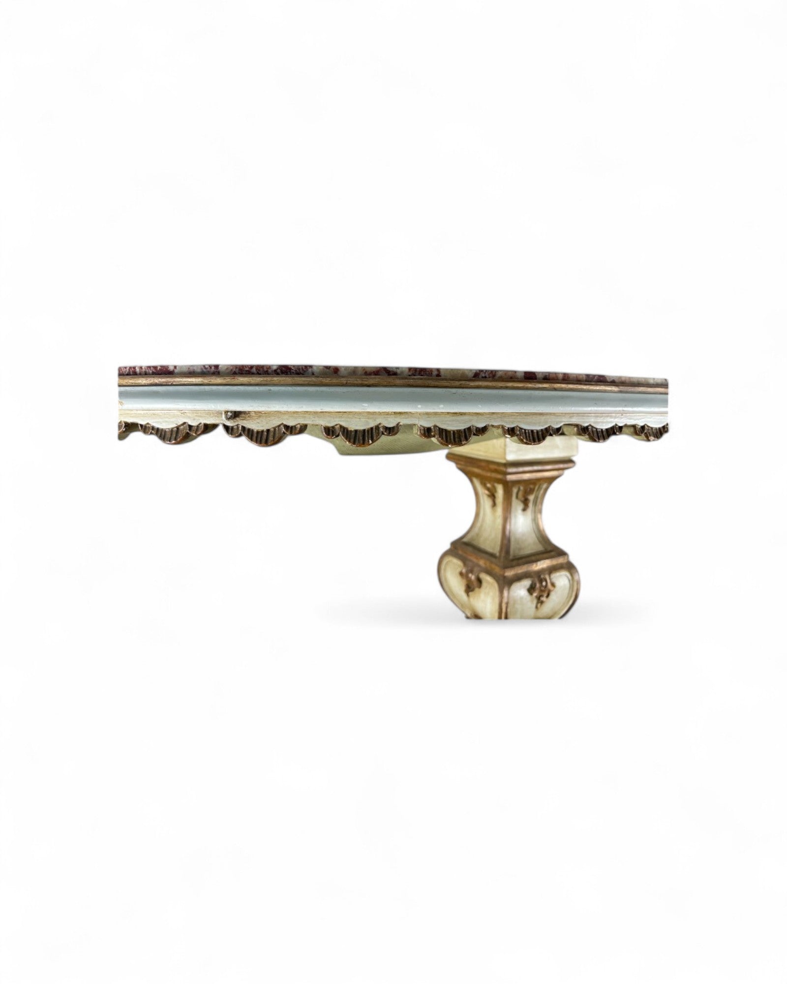 Italian Rossa Verona Red Onyx Marble Top Center Table