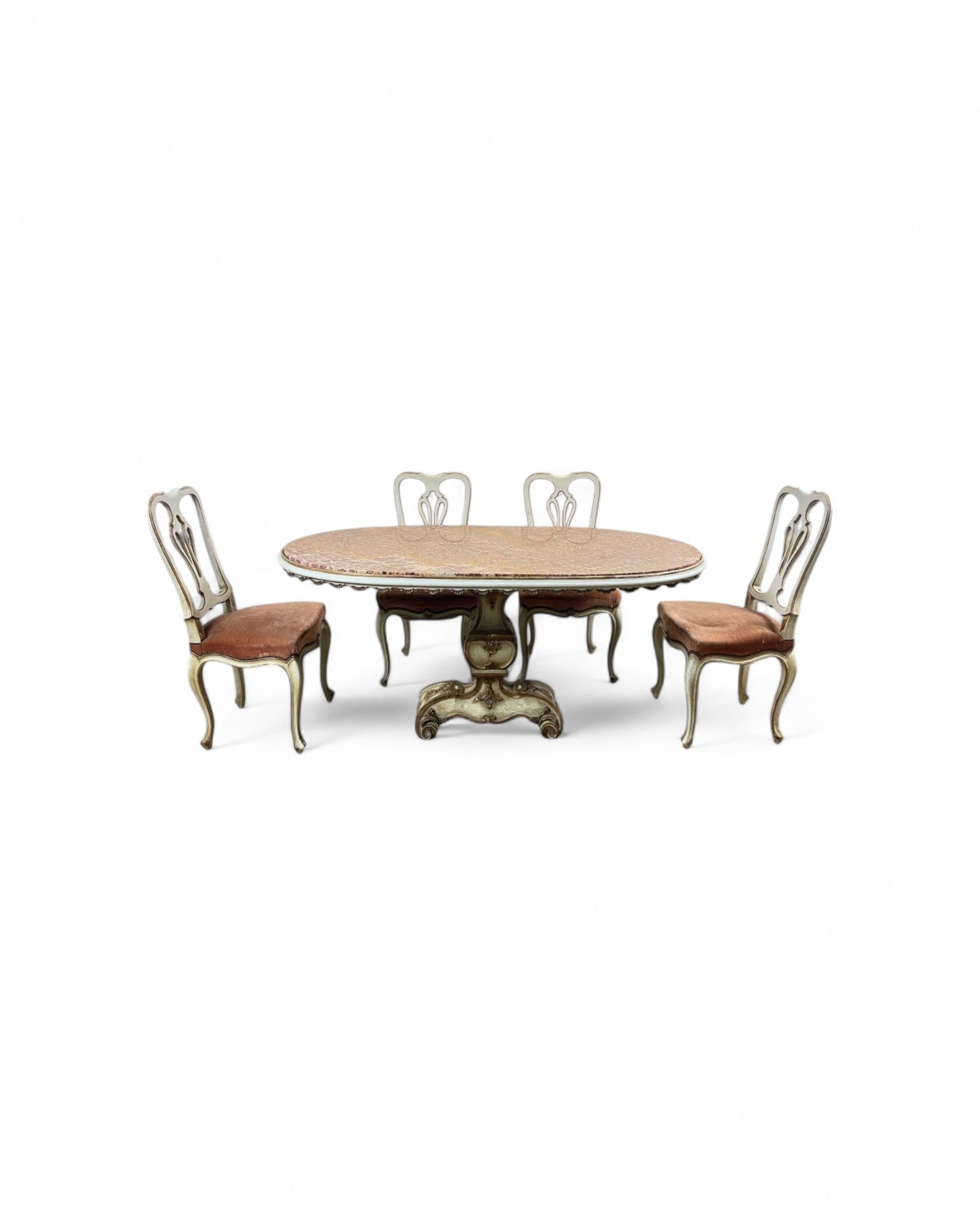 Italian Rossa Verona Red Onyx Marble Top Center Table