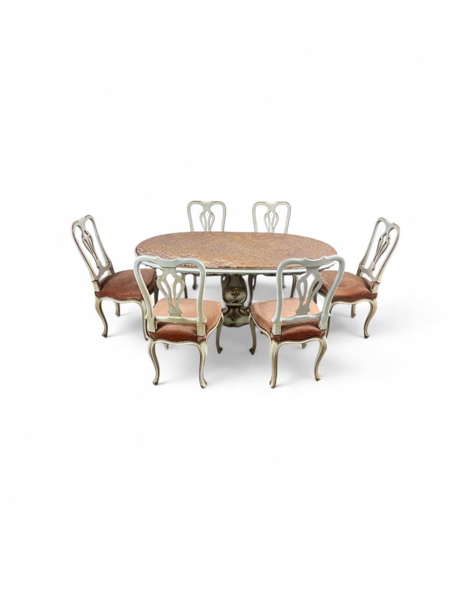 Italian Rossa Verona Red Onyx Marble Top Center Table