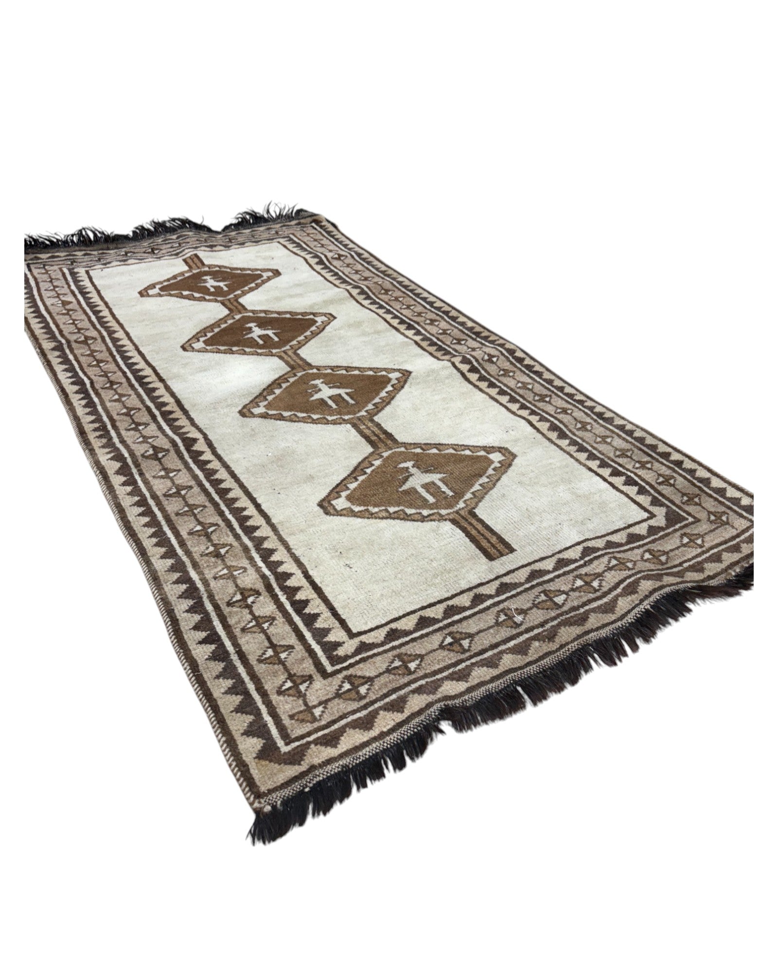 Anatolian Tribal Medallion Wool Rug – Turkey | 107 x 205 cm