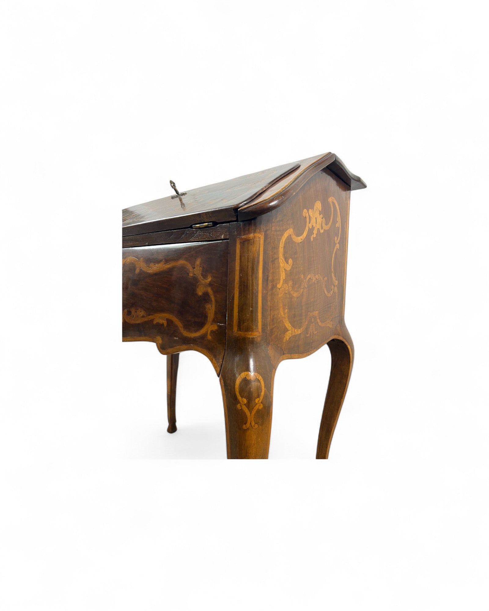 Small Turin Inlaid Rococo Secretaire