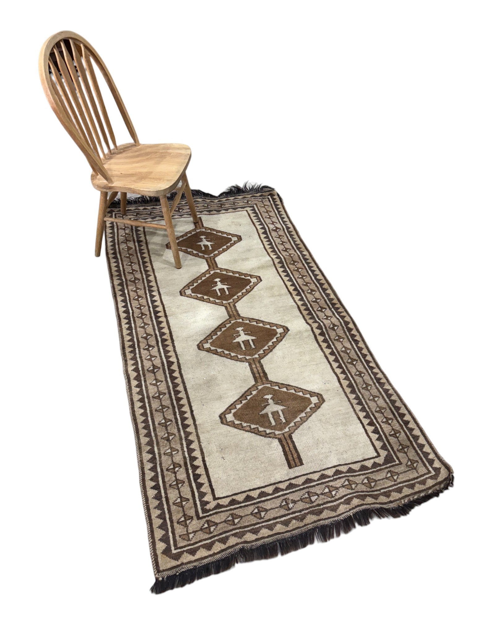 Anatolian Tribal Medallion Wool Rug – Turkey | 107 x 205 cm