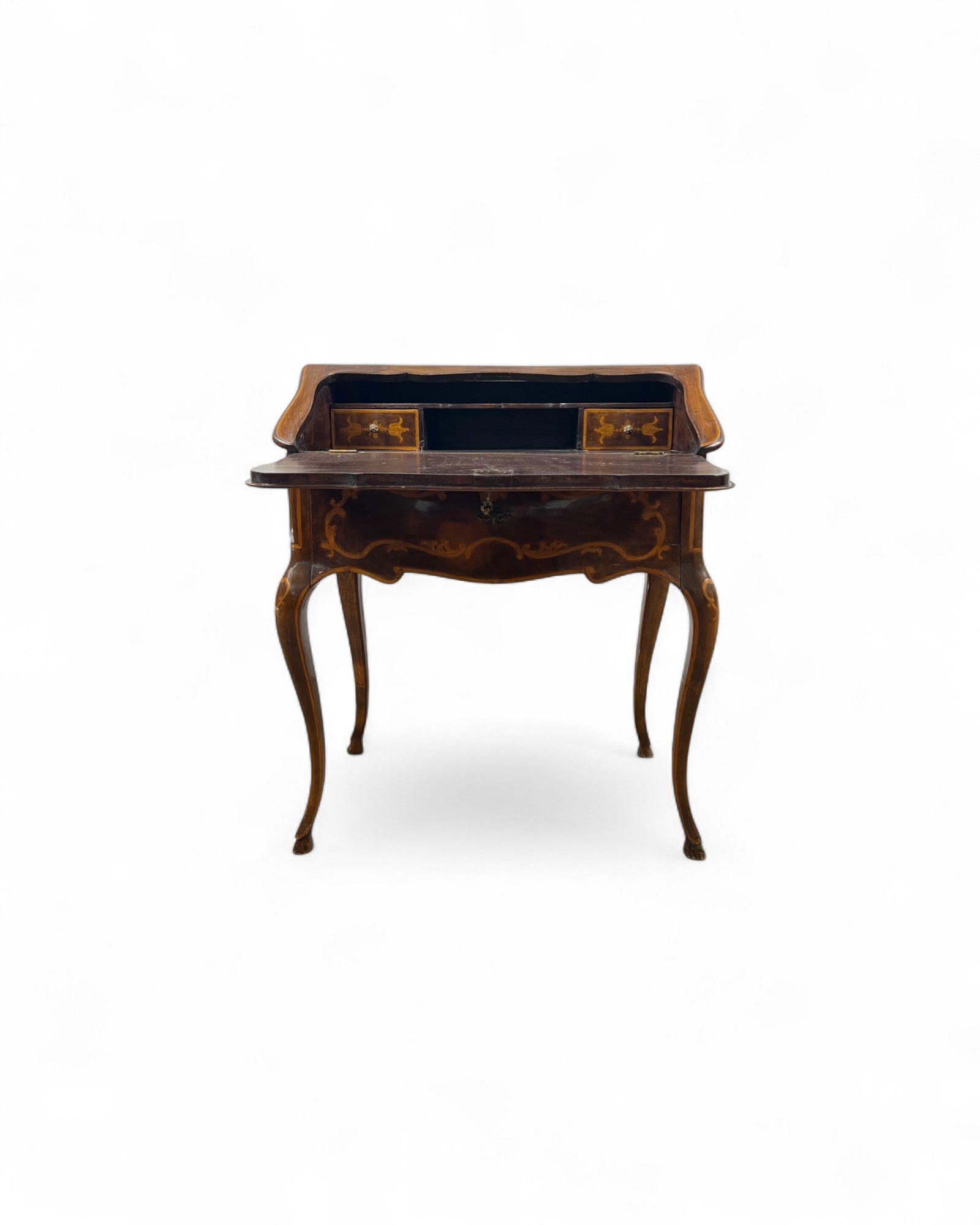 Small Turin Inlaid Rococo Secretaire
