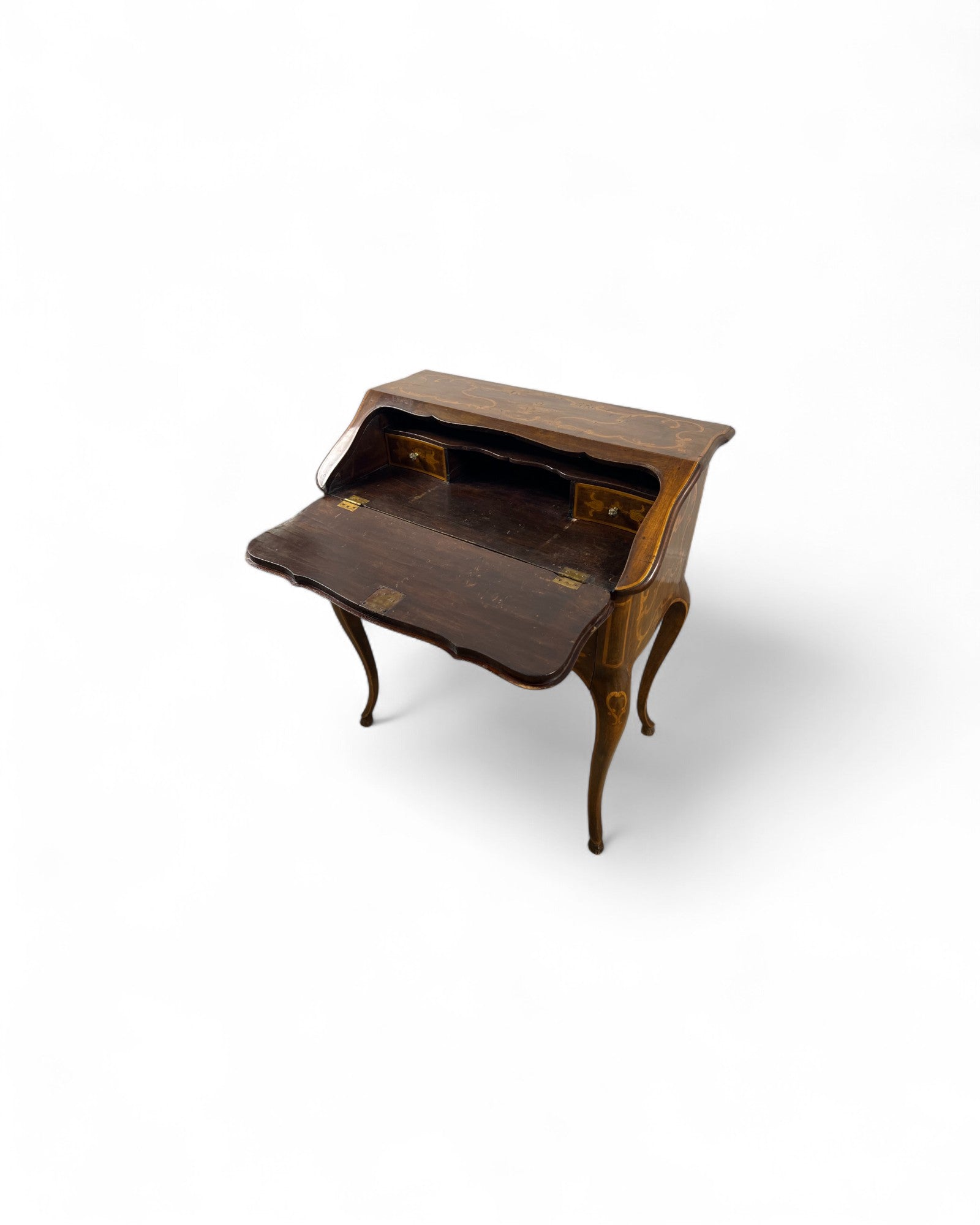 Small Turin Inlaid Rococo Secretaire