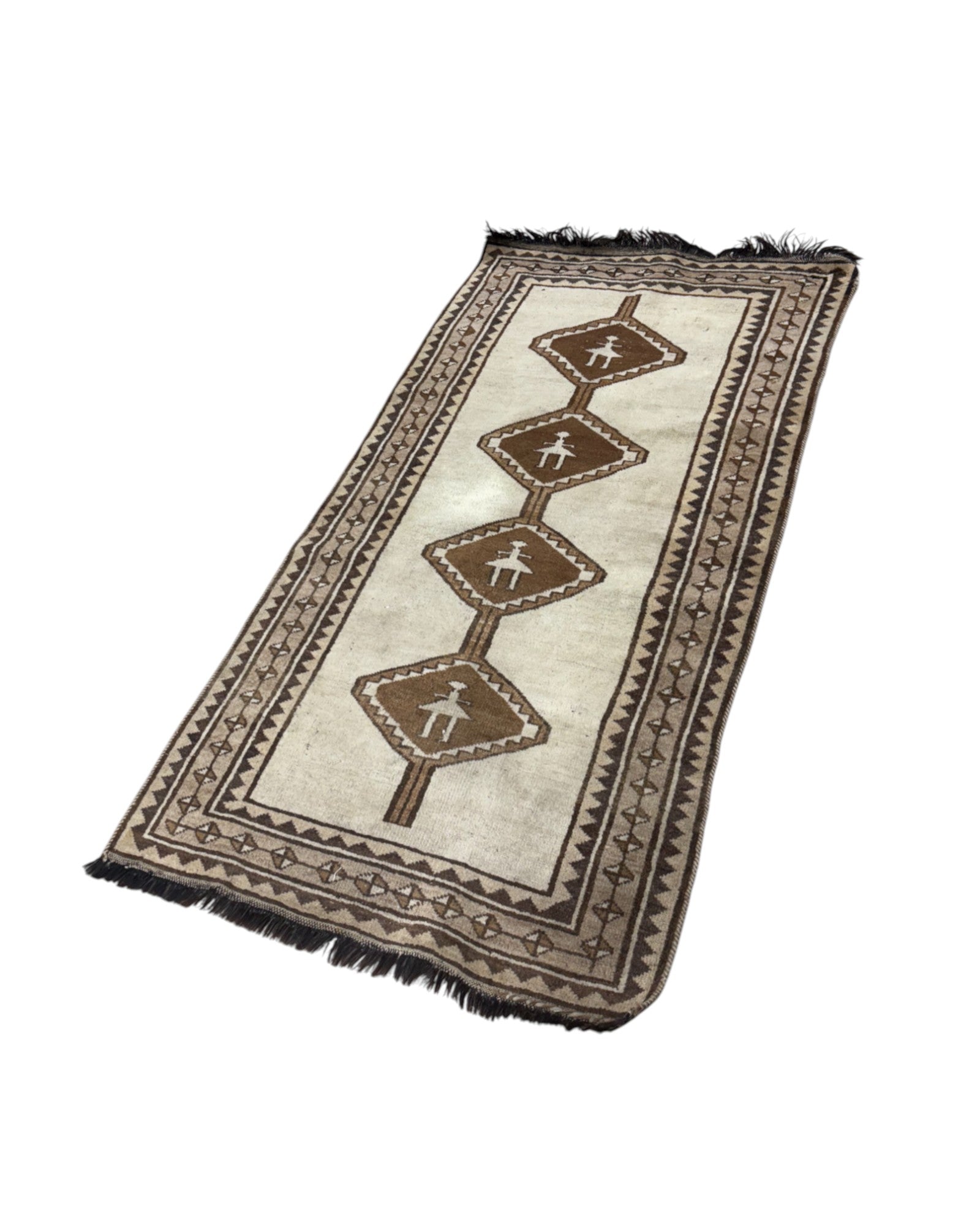 Anatolian Tribal Medallion Wool Rug – Turkey | 107 x 205 cm