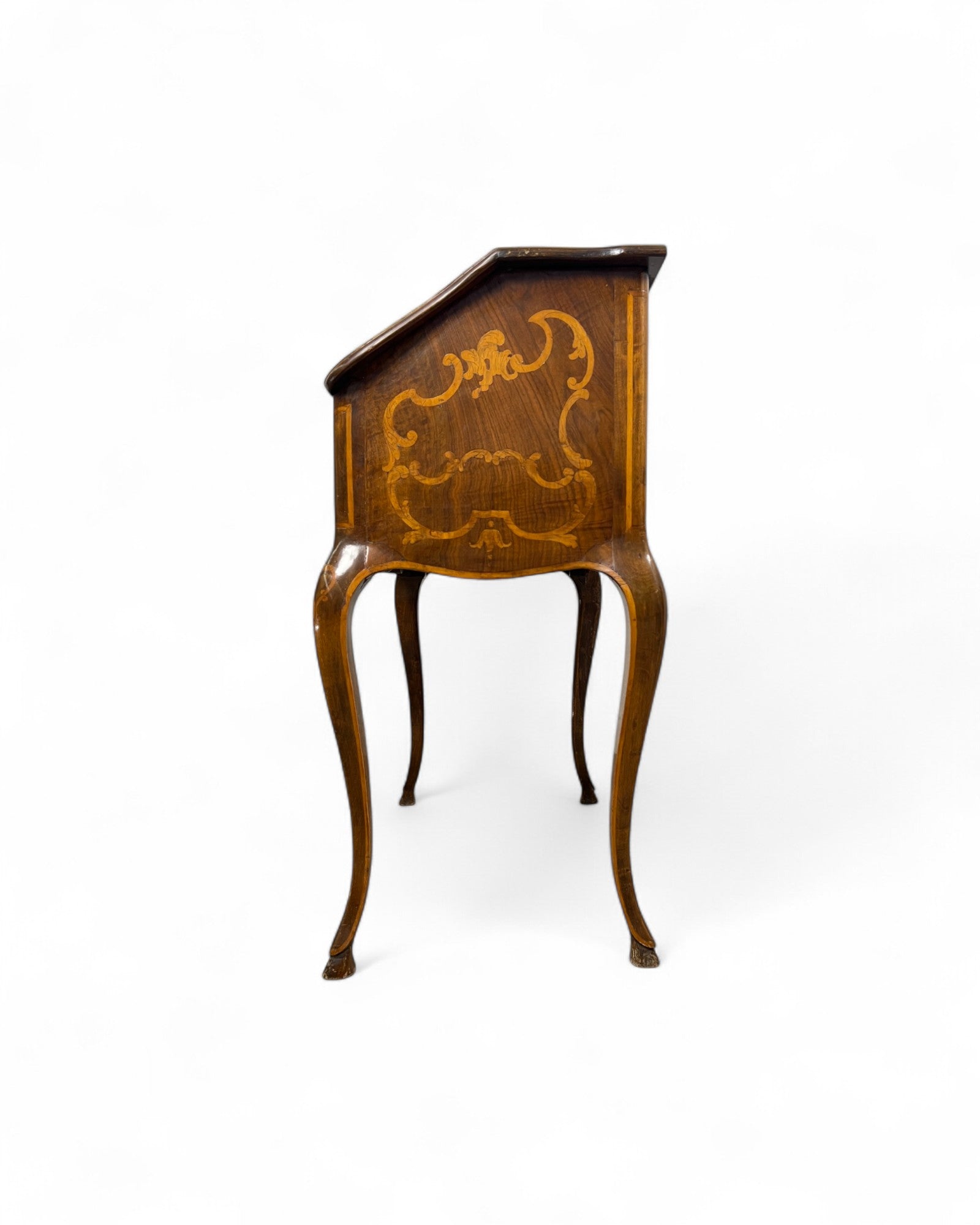 Small Turin Inlaid Rococo Secretaire