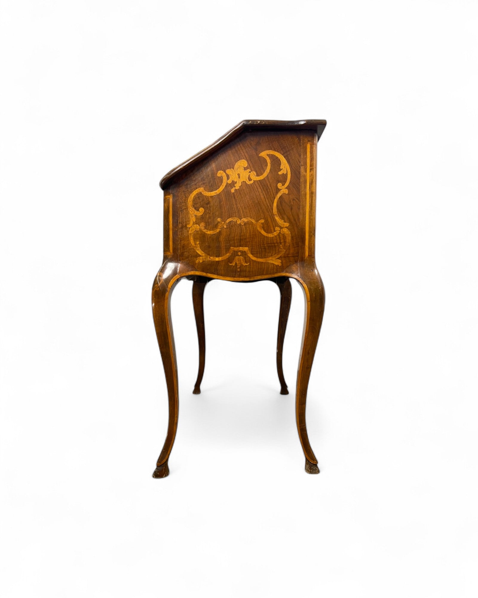 Small Turin Inlaid Rococo Secretaire