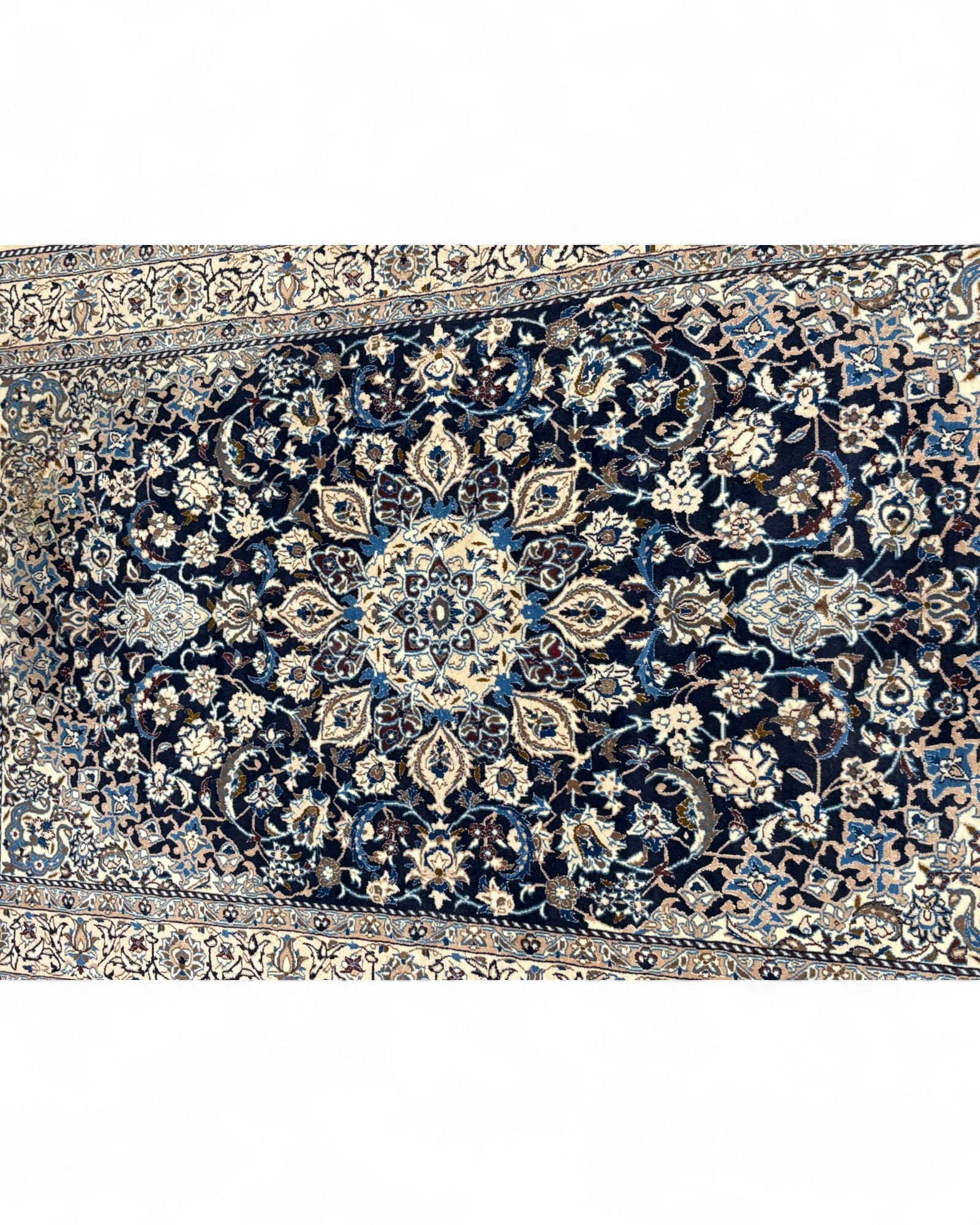 Persian Nain-Style Floral Medallion Rug – Iran | 158 x 250 cm