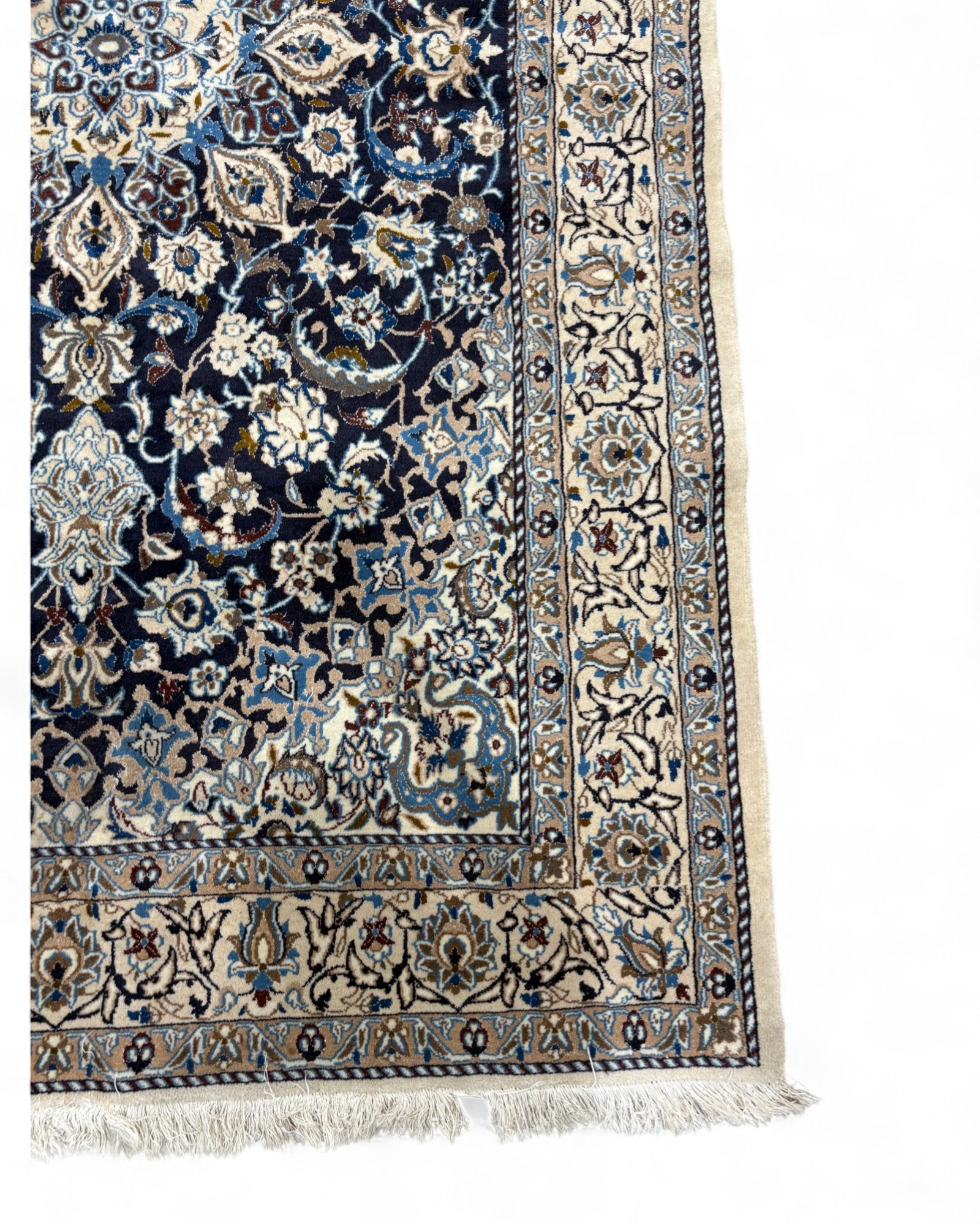 Persian Nain-Style Floral Medallion Rug – Iran | 158 x 250 cm