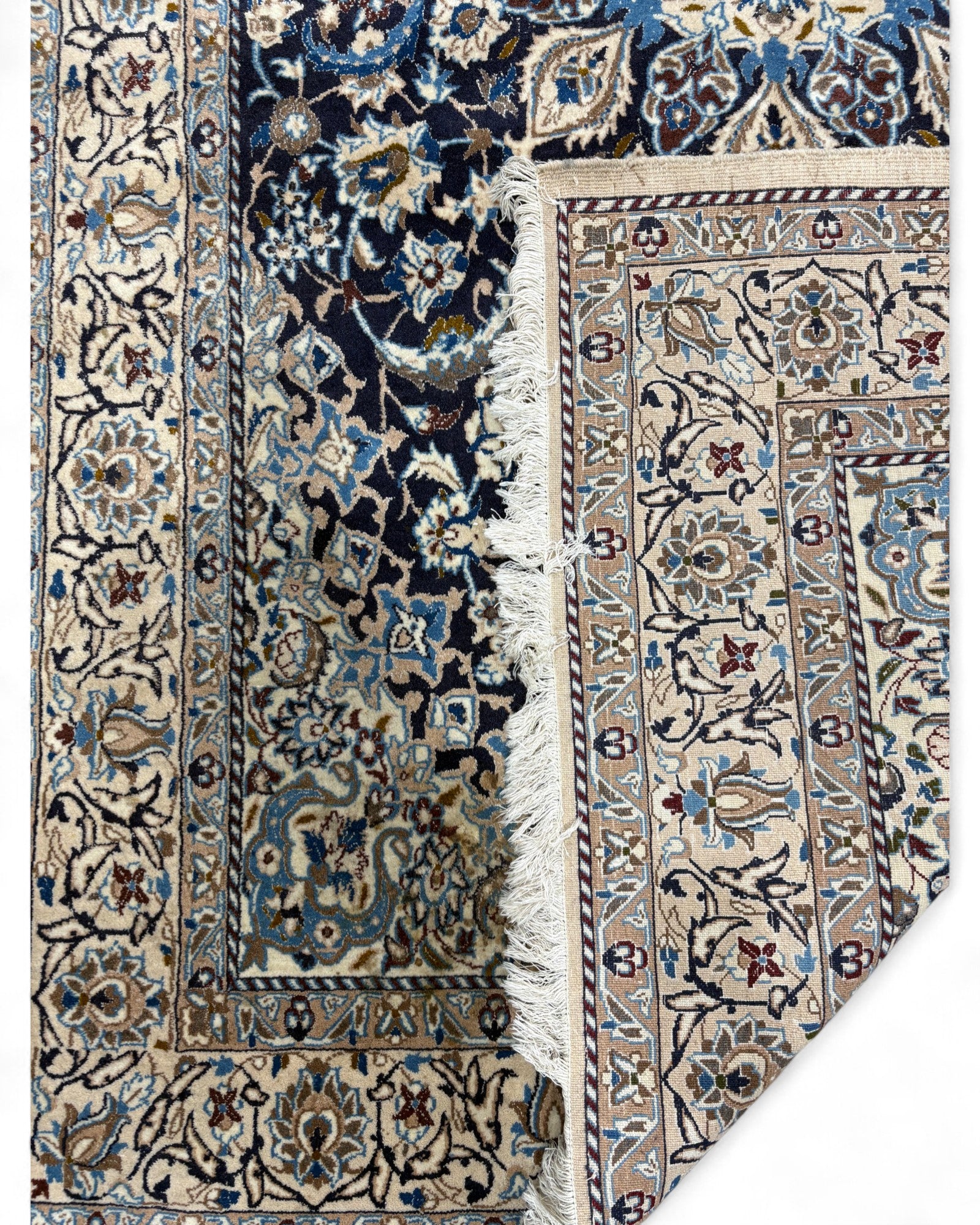 Persian Nain-Style Floral Medallion Rug – Iran | 158 x 250 cm
