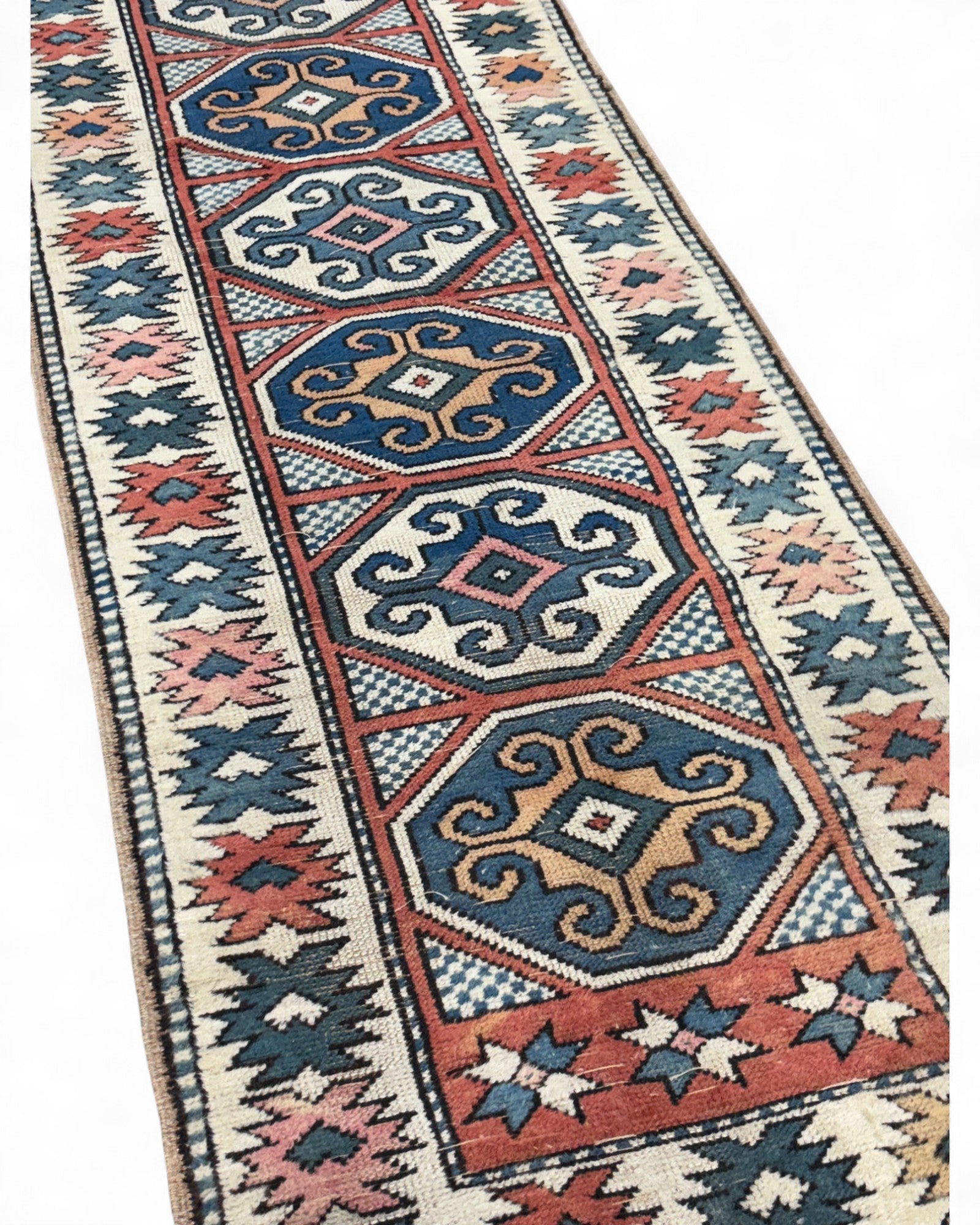 Anatolian Tribal Runner Rug – Kazak Style | 67 x 267 cm