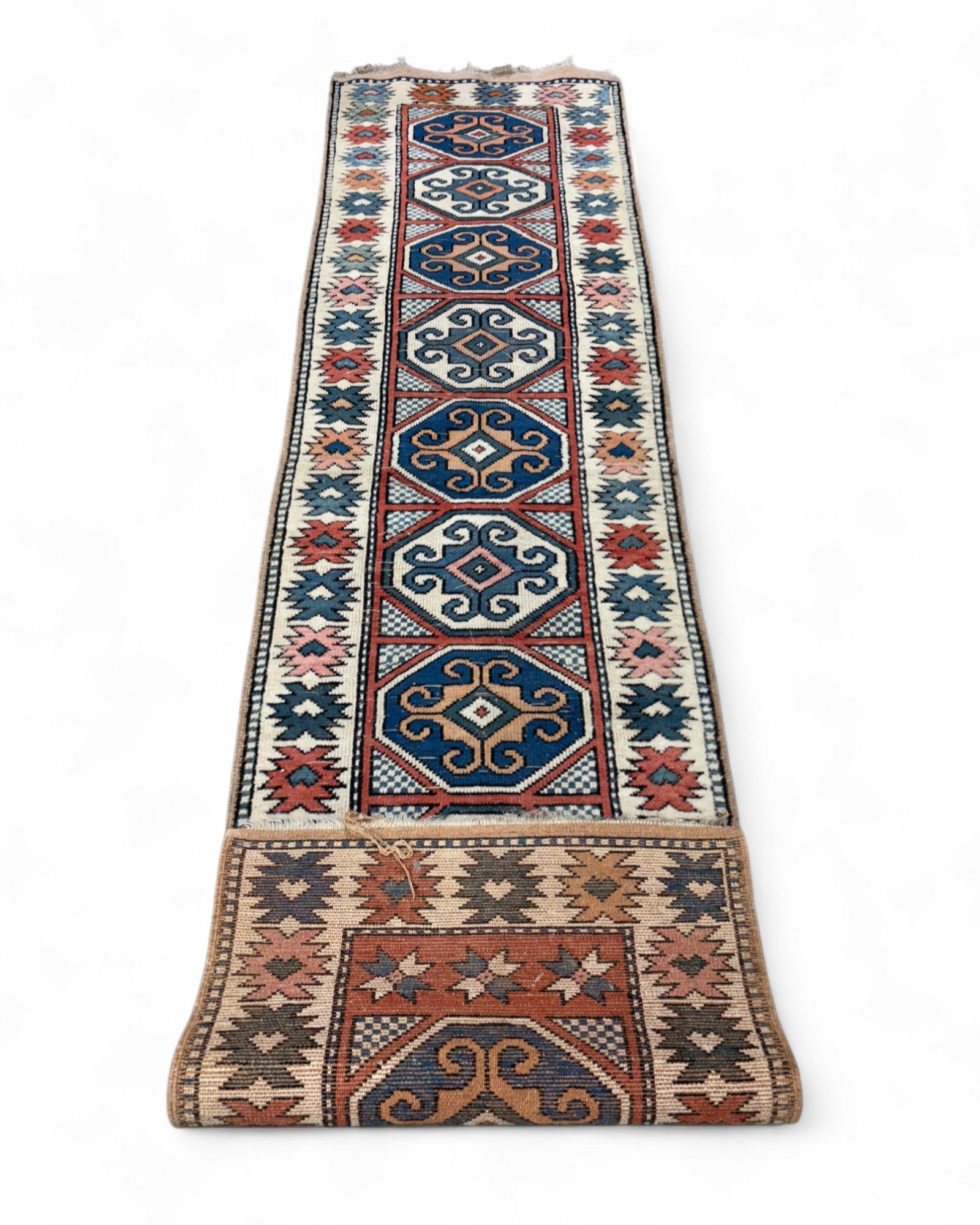 Anatolian Tribal Runner Rug – Kazak Style | 67 x 267 cm