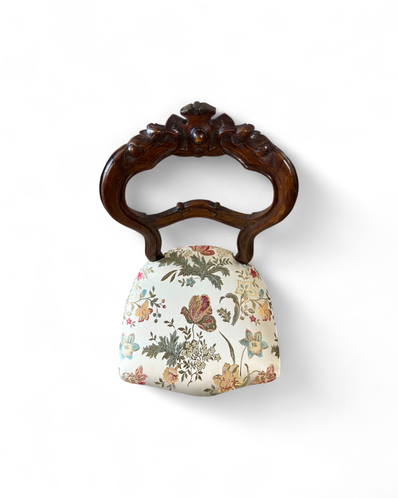 Victorian Balloon-Back Floral Dining Chairs - Set of 4