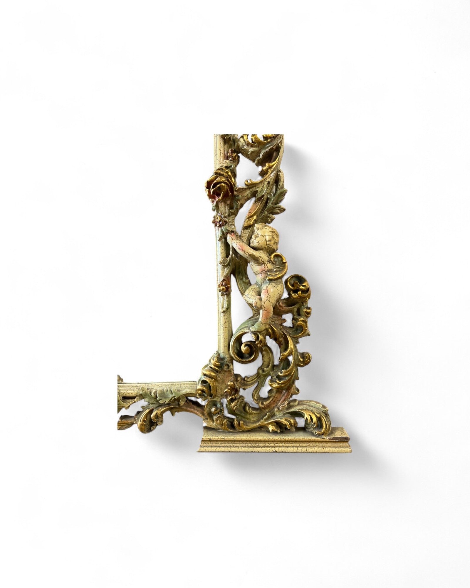 Rococo Giltwood Gold & Pearl Floral Mirror