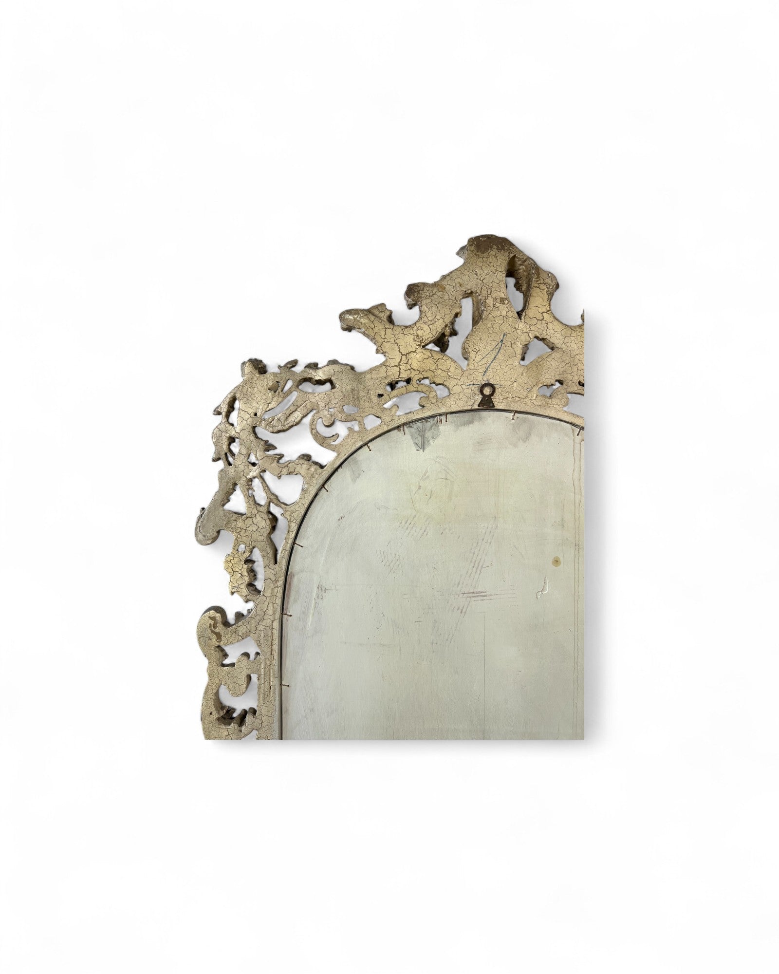 Rococo Giltwood Gold & Pearl Floral Mirror