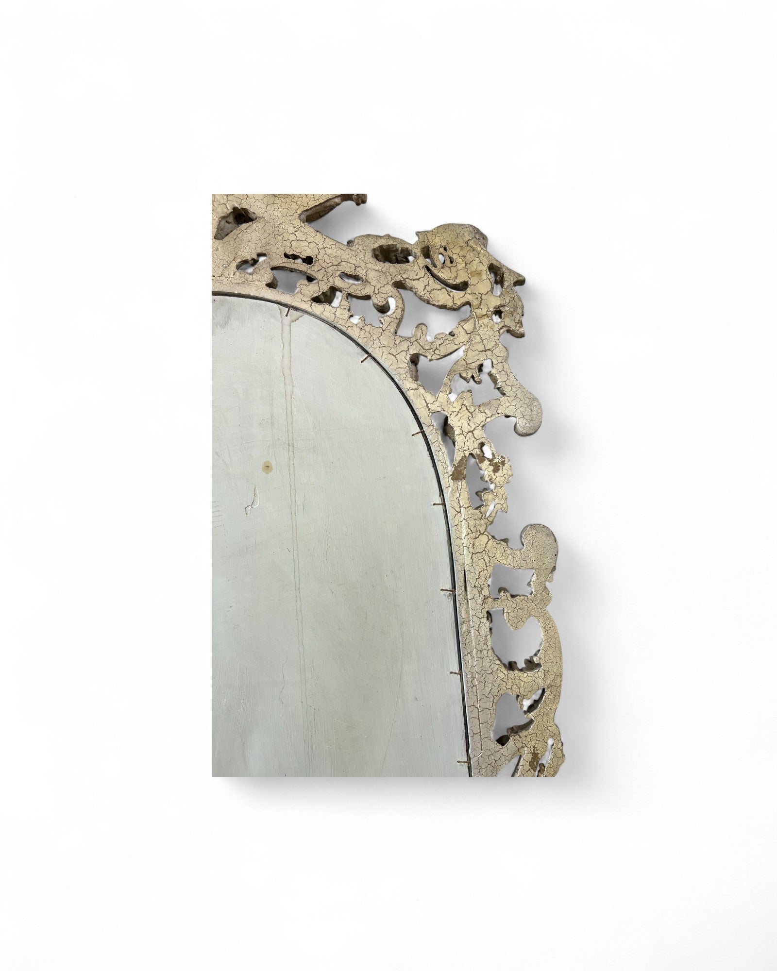 Rococo Giltwood Gold & Pearl Floral Mirror