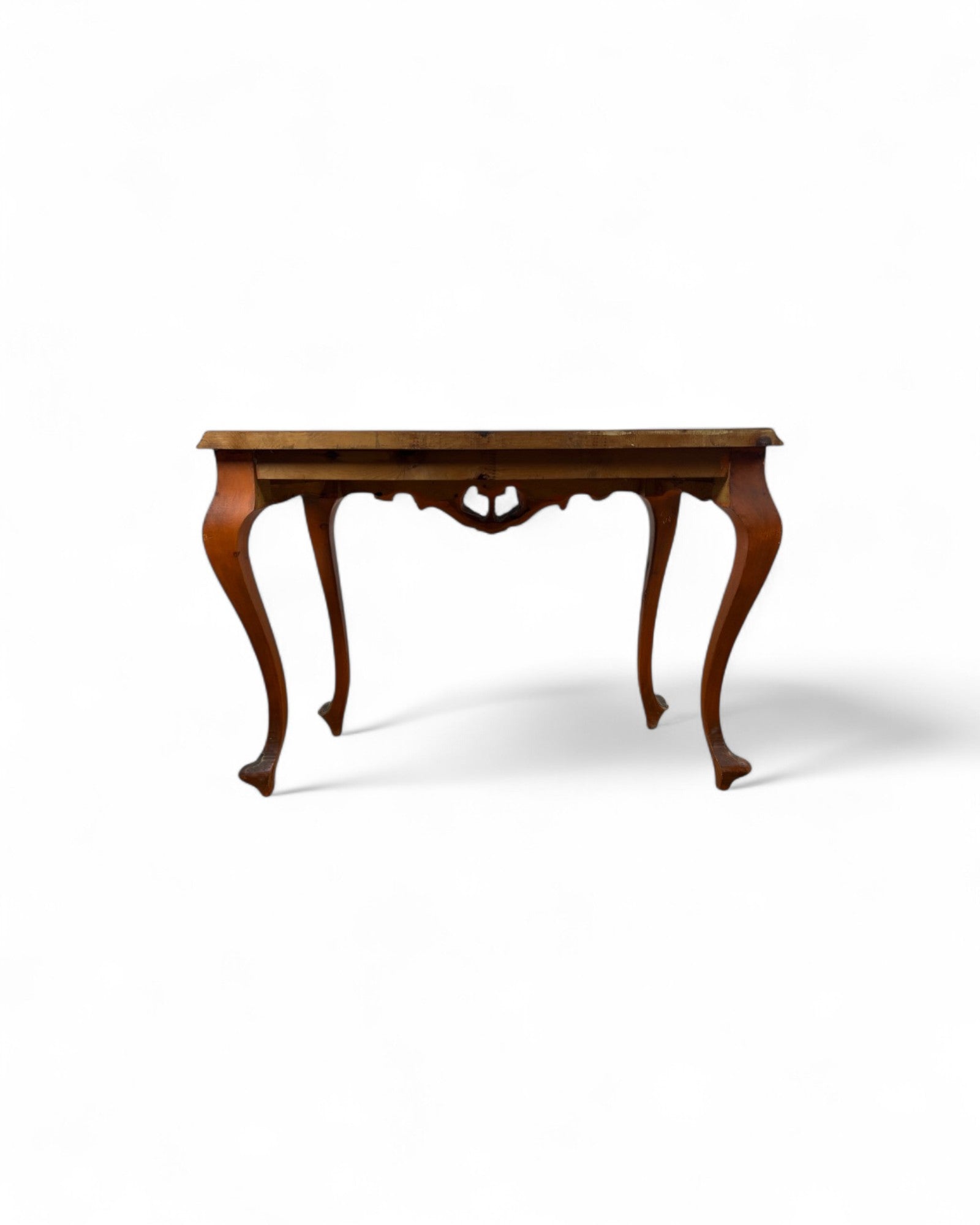 Venetian Limewood Orange Floral Console Table