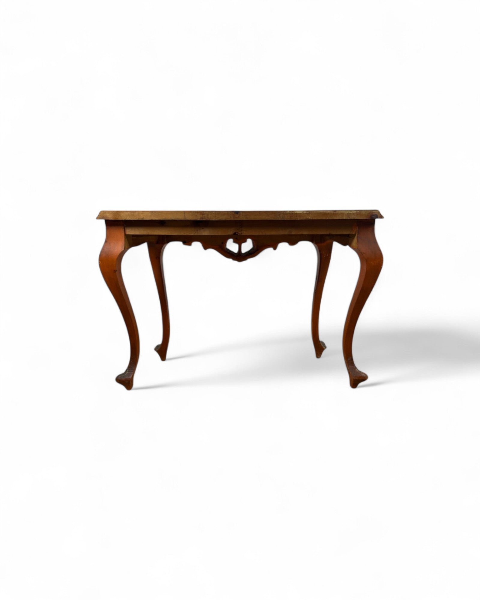 Venetian Limewood Orange Floral Console Table