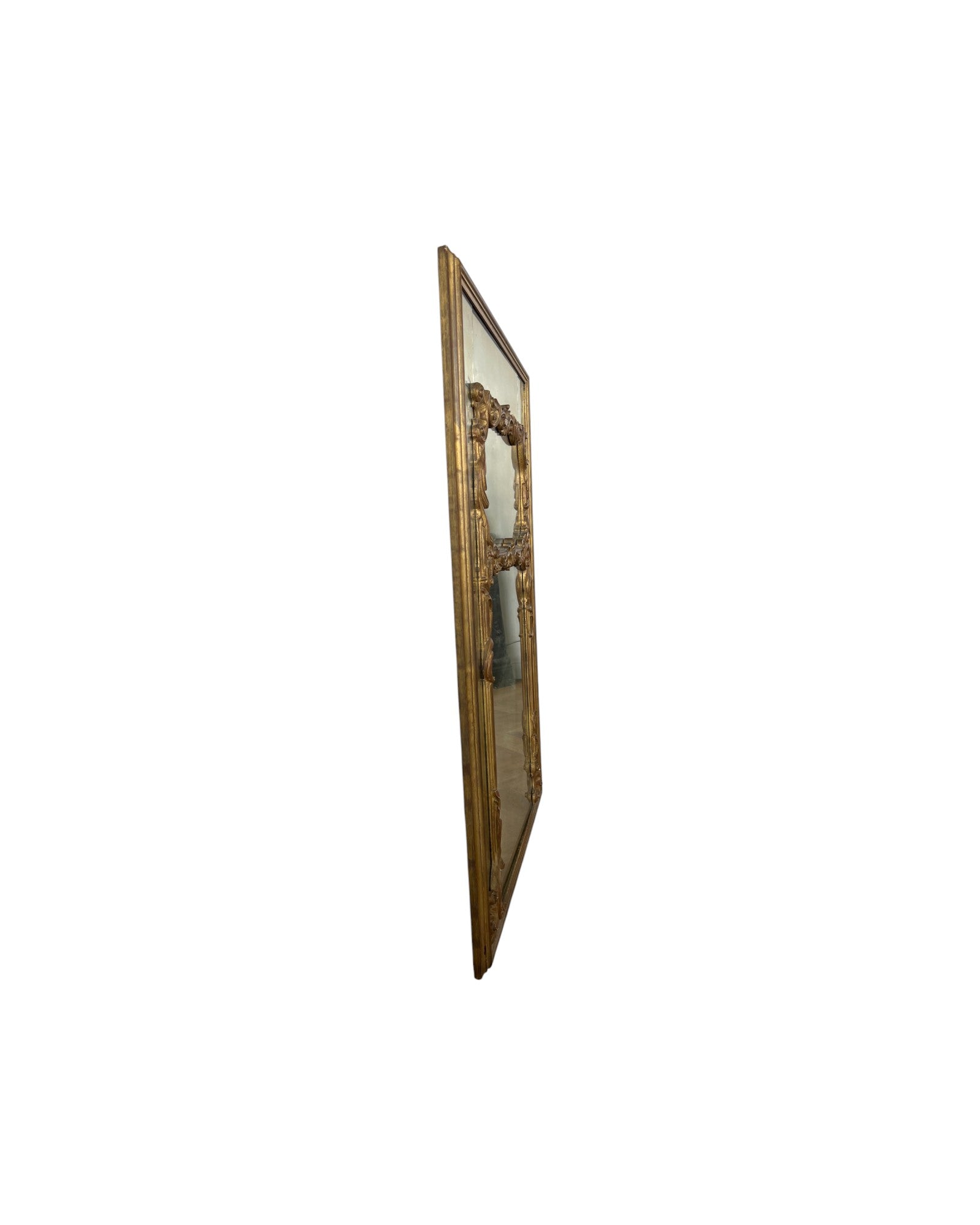 Trumeau Golden Paneled Mirror
