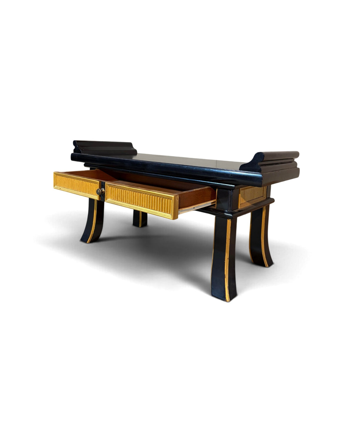 Solid Wood Lacquer Japanese Prayer Tables 3 Piece Set