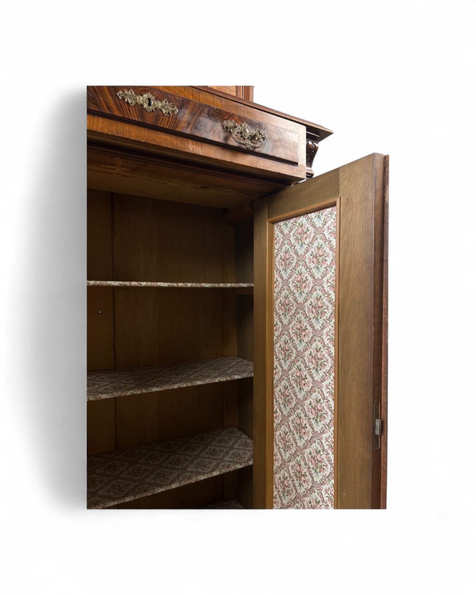 Renaissance Architectural Walnut Columned Cabinet