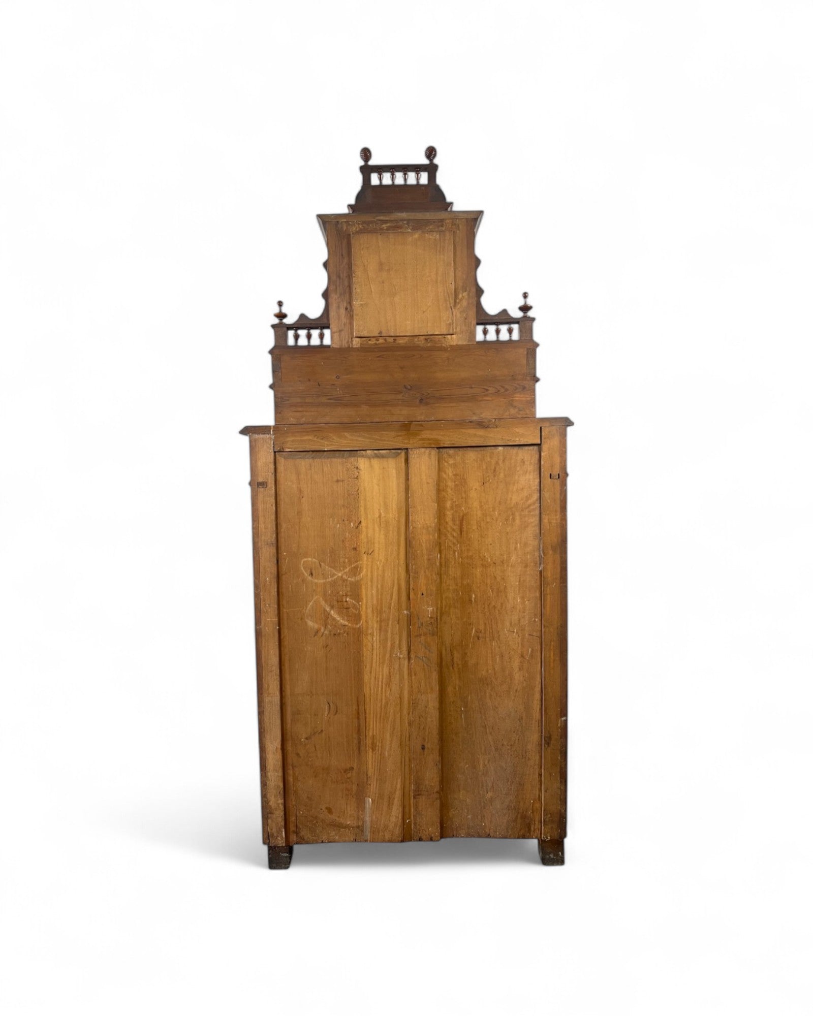 Renaissance Architectural Walnut Columned Cabinet