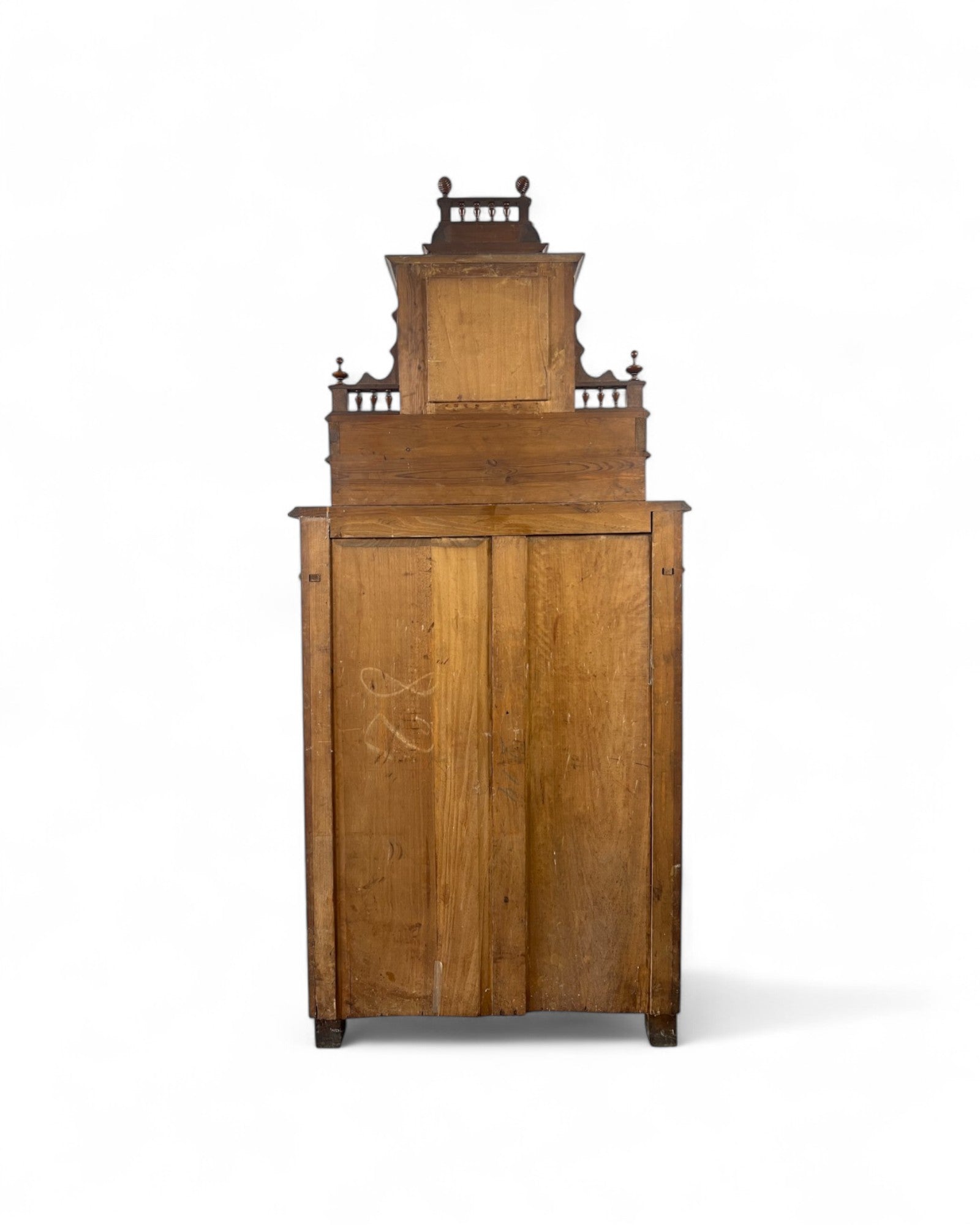 Renaissance Architectural Walnut Columned Cabinet