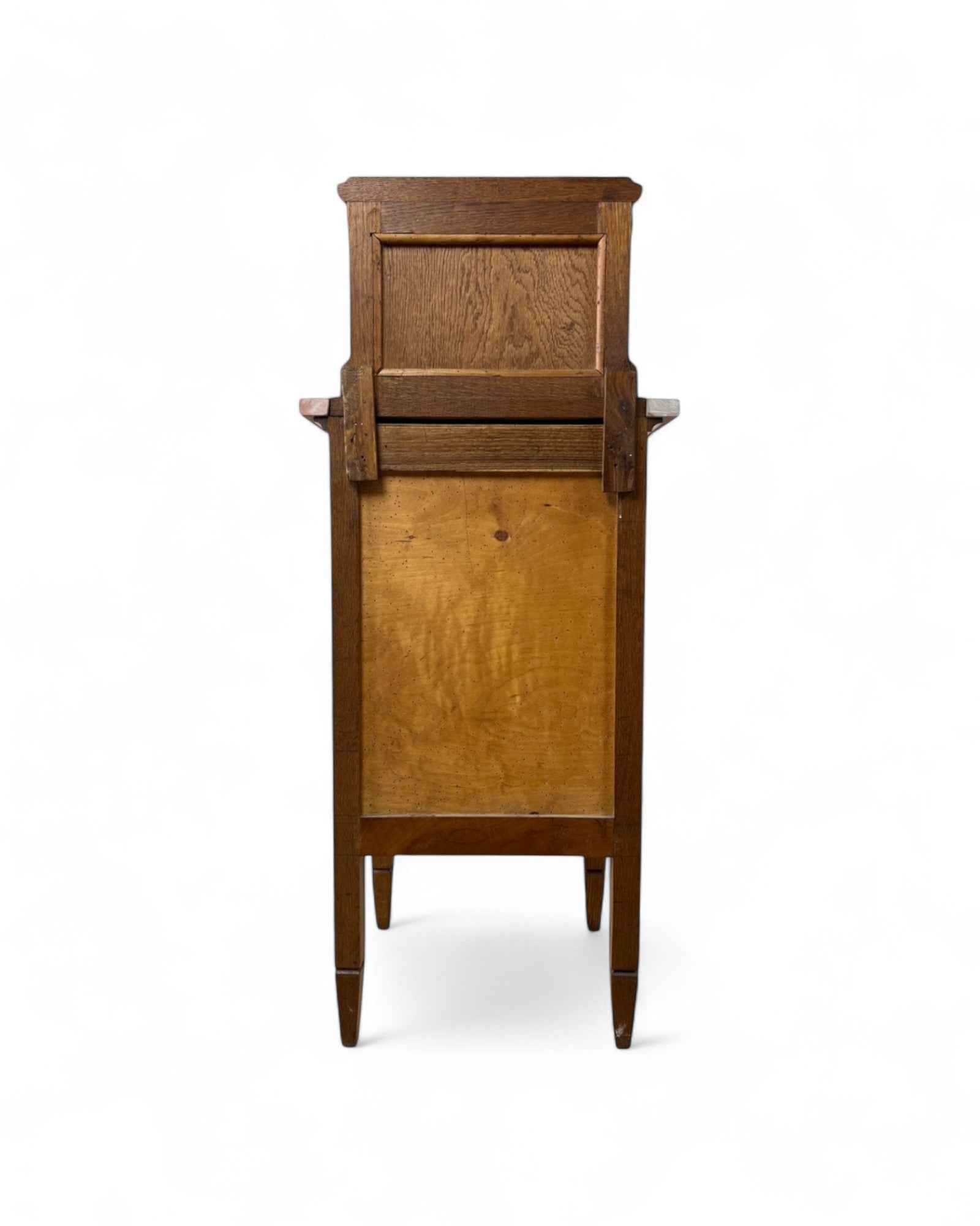 Pair of Provincial Oak Louis XVI Marble Top Nightstands