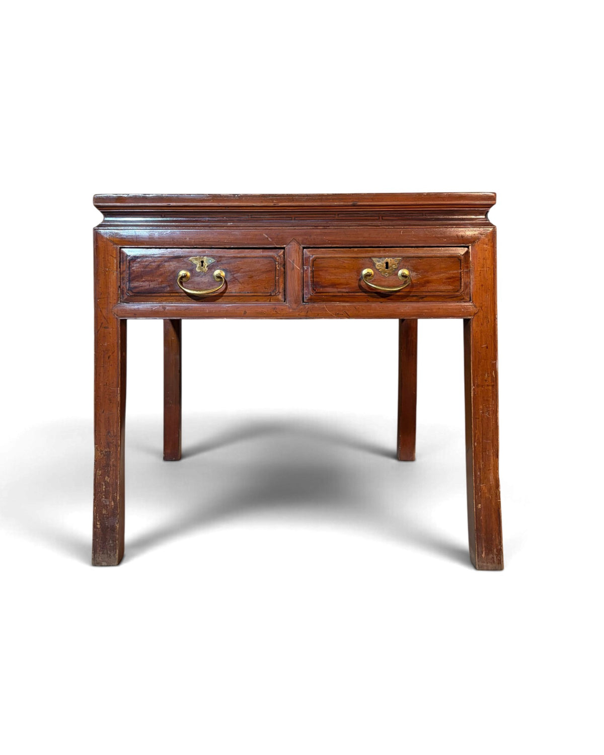 Teak Square Desk with Drawers
