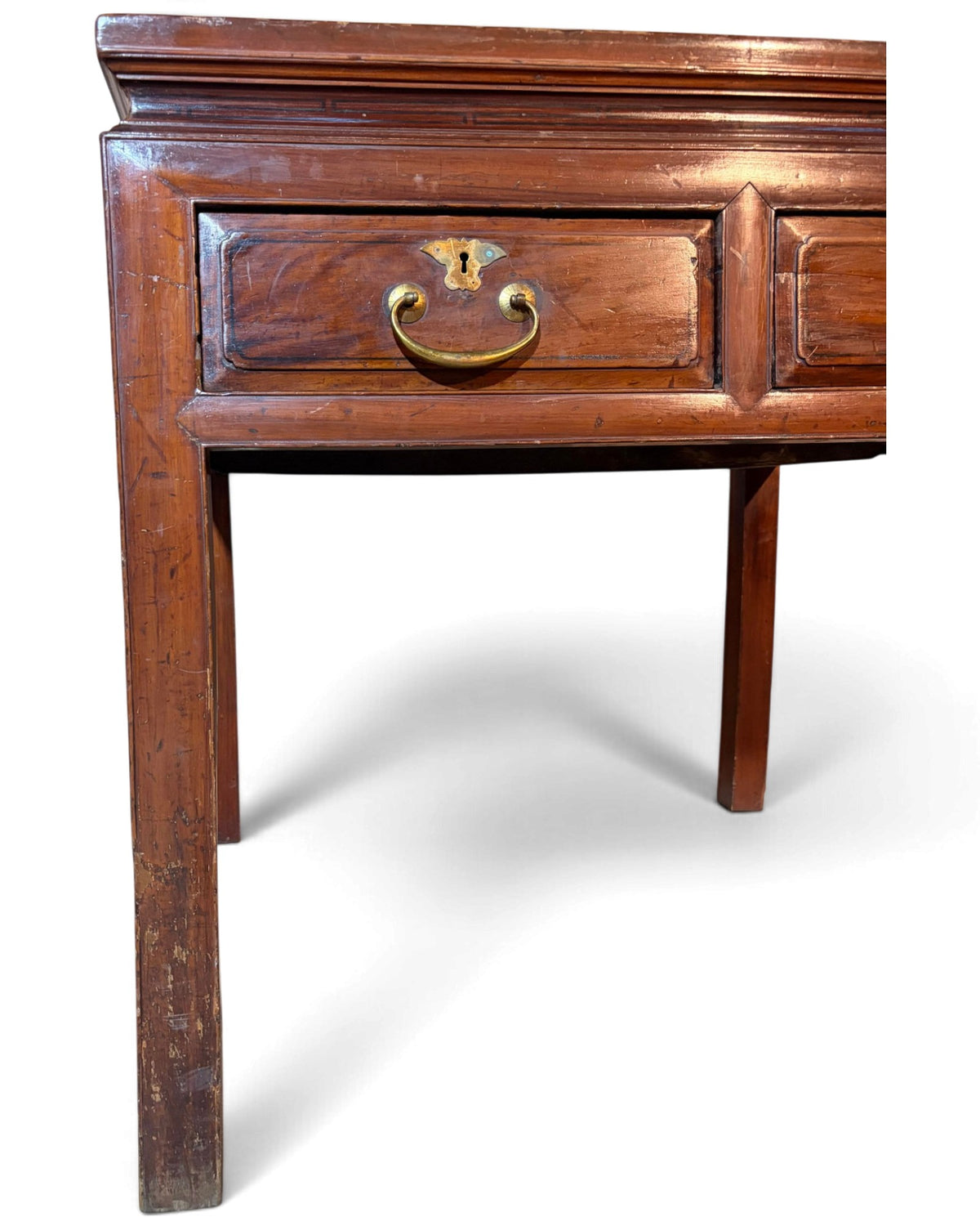 Teak Square Desk with Drawers