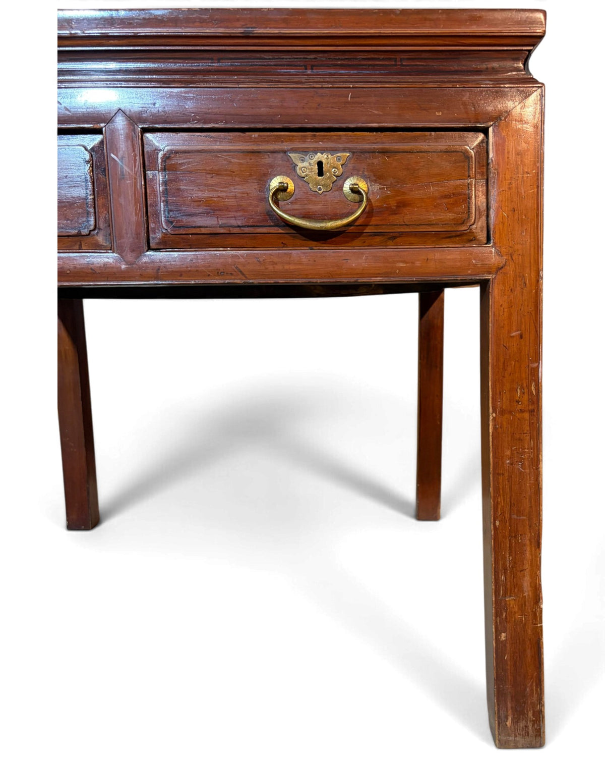Teak Square Desk with Drawers