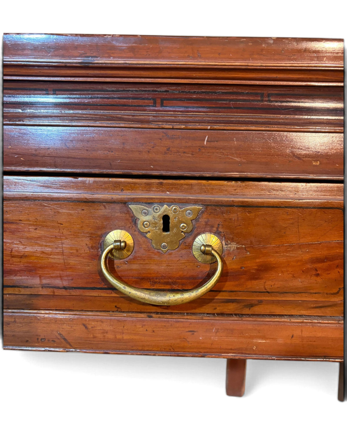 Teak Square Desk with Drawers