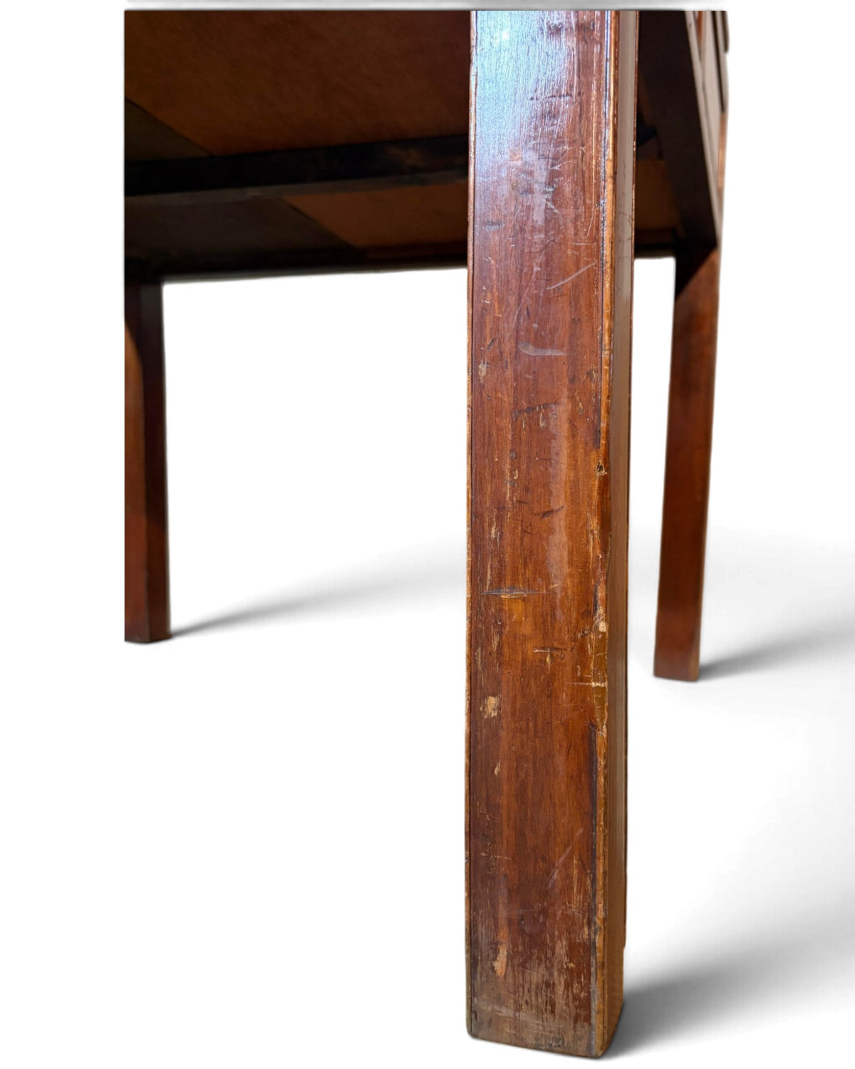 Teak Square Desk with Drawers