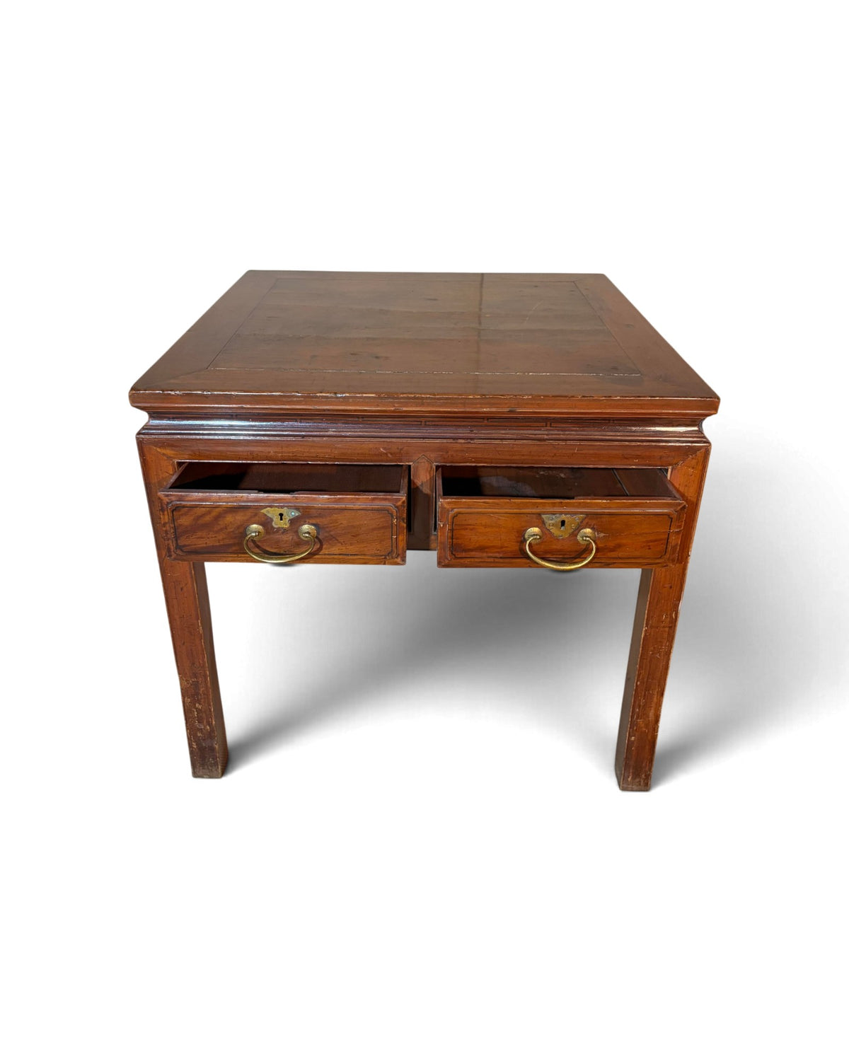 Teak Square Desk with Drawers