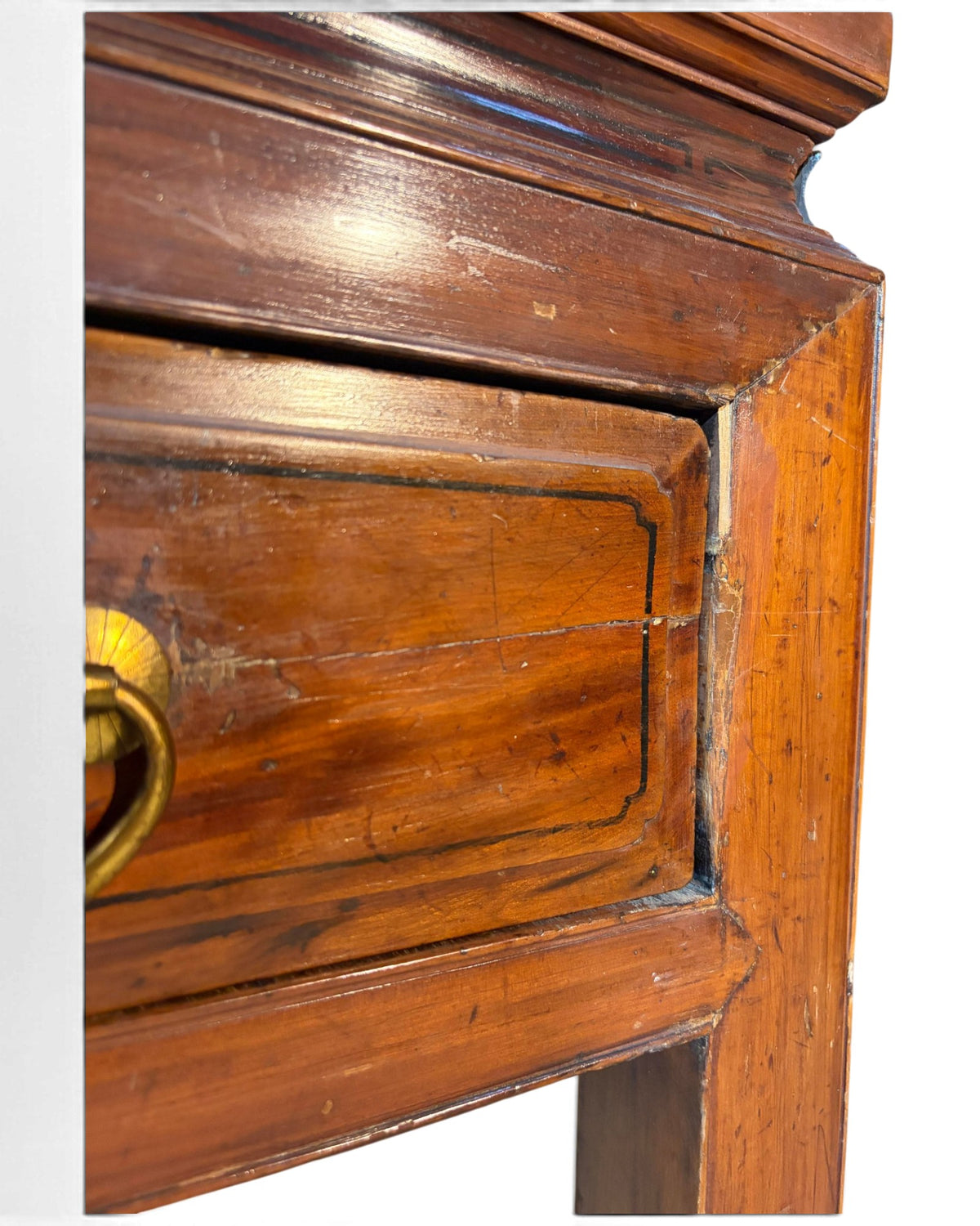 Teak Square Desk with Drawers