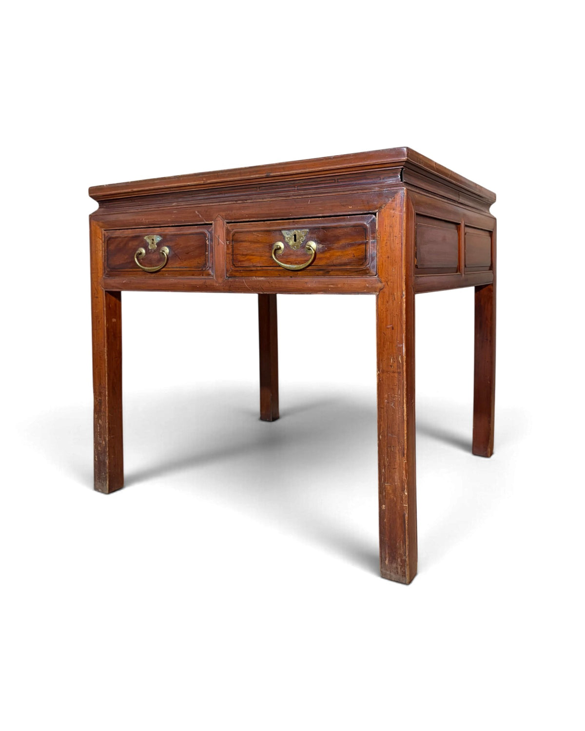 Teak Square Desk with Drawers