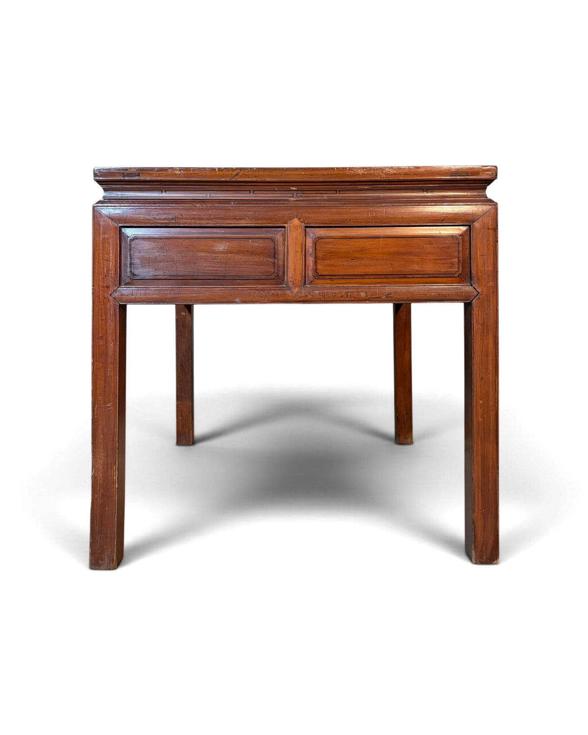 Teak Square Desk with Drawers