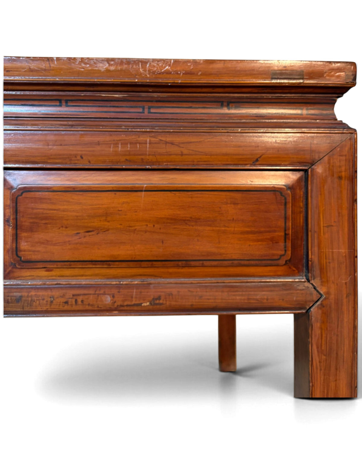 Teak Square Desk with Drawers