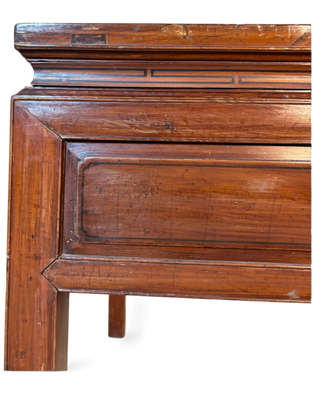 Teak Square Desk with Drawers
