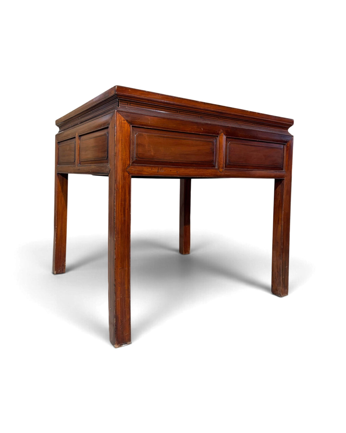 Teak Square Desk with Drawers