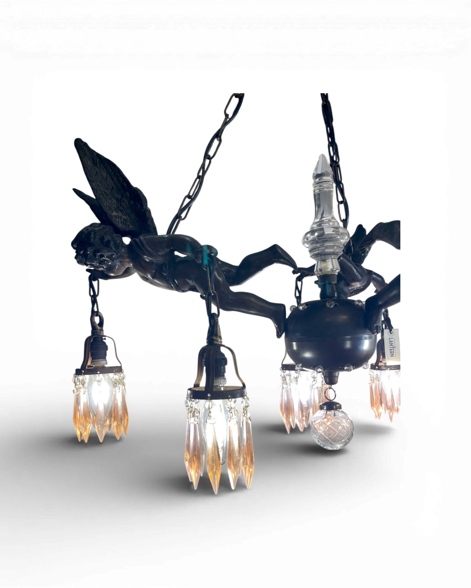 3 Bronze Cherub Figures with 6 Light Branches Chandelier - Surround Living - 4