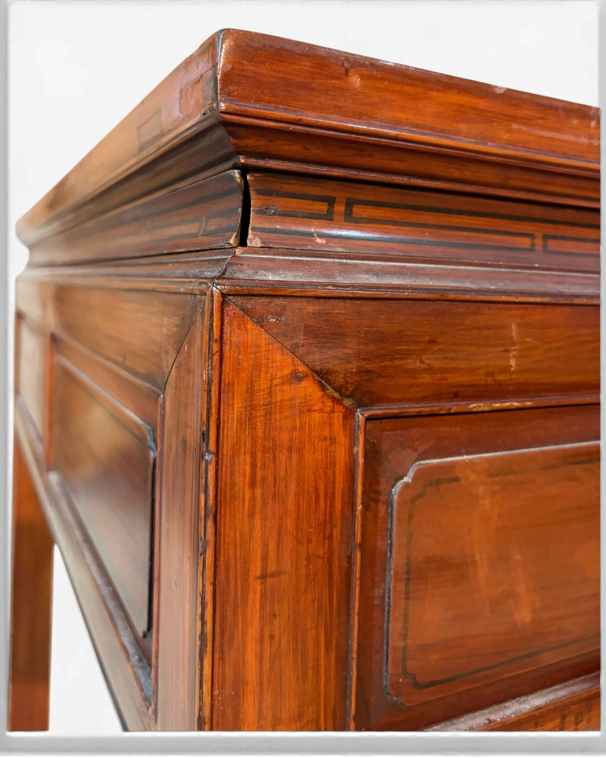 Teak Square Desk with Drawers